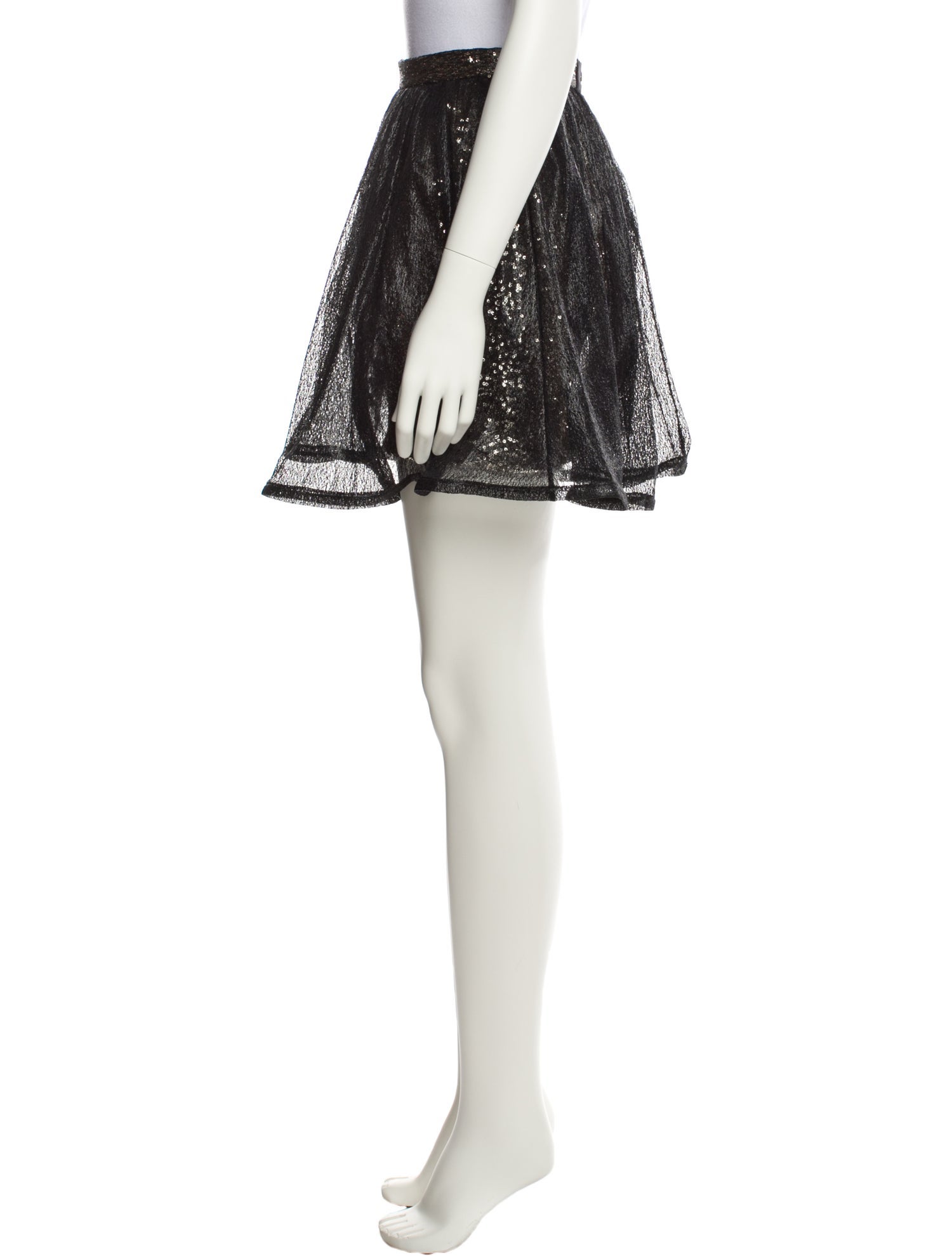 Alice + Olivia Mesh Accents Mini Skirt