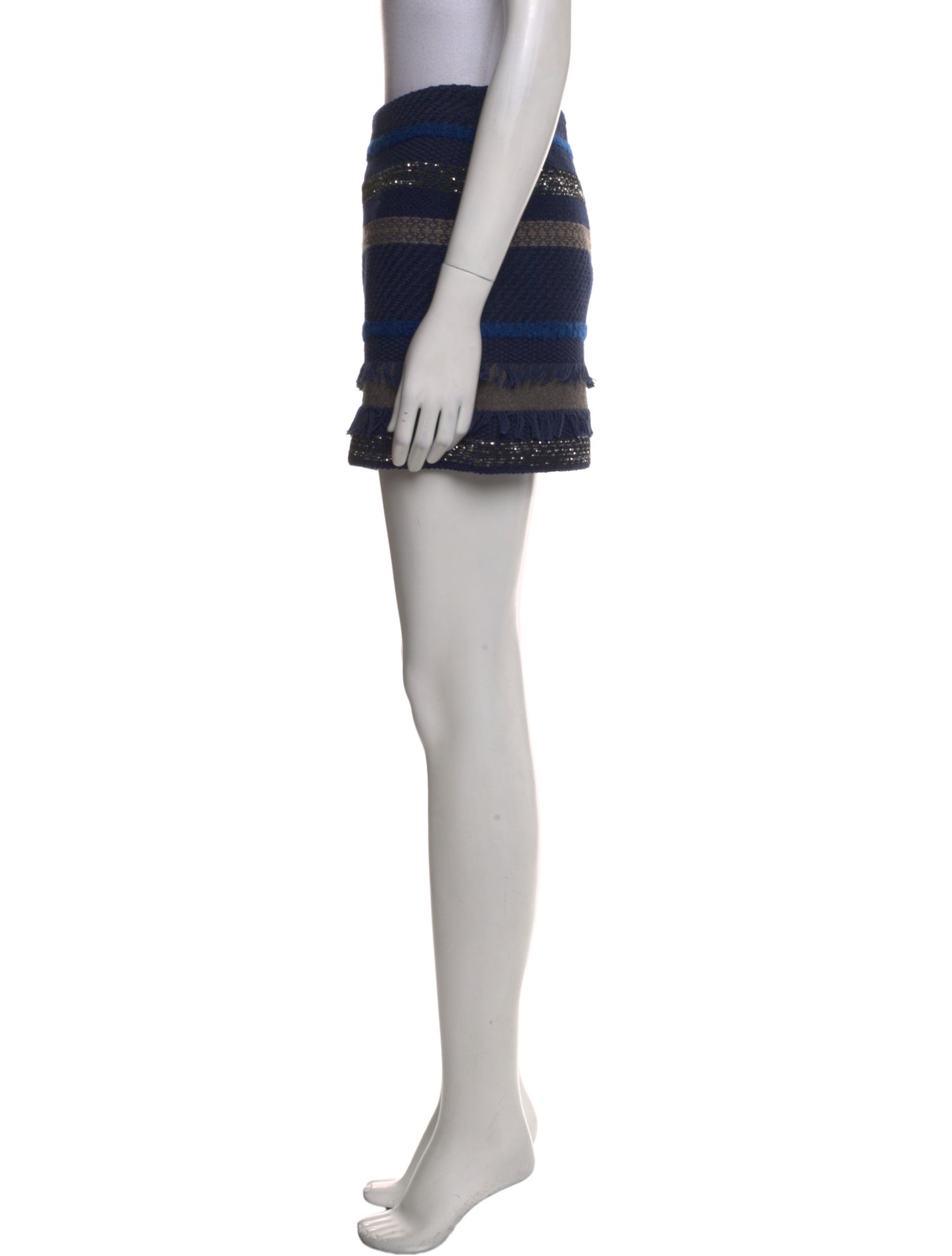 Alice + Olivia Striped Mini Skirt