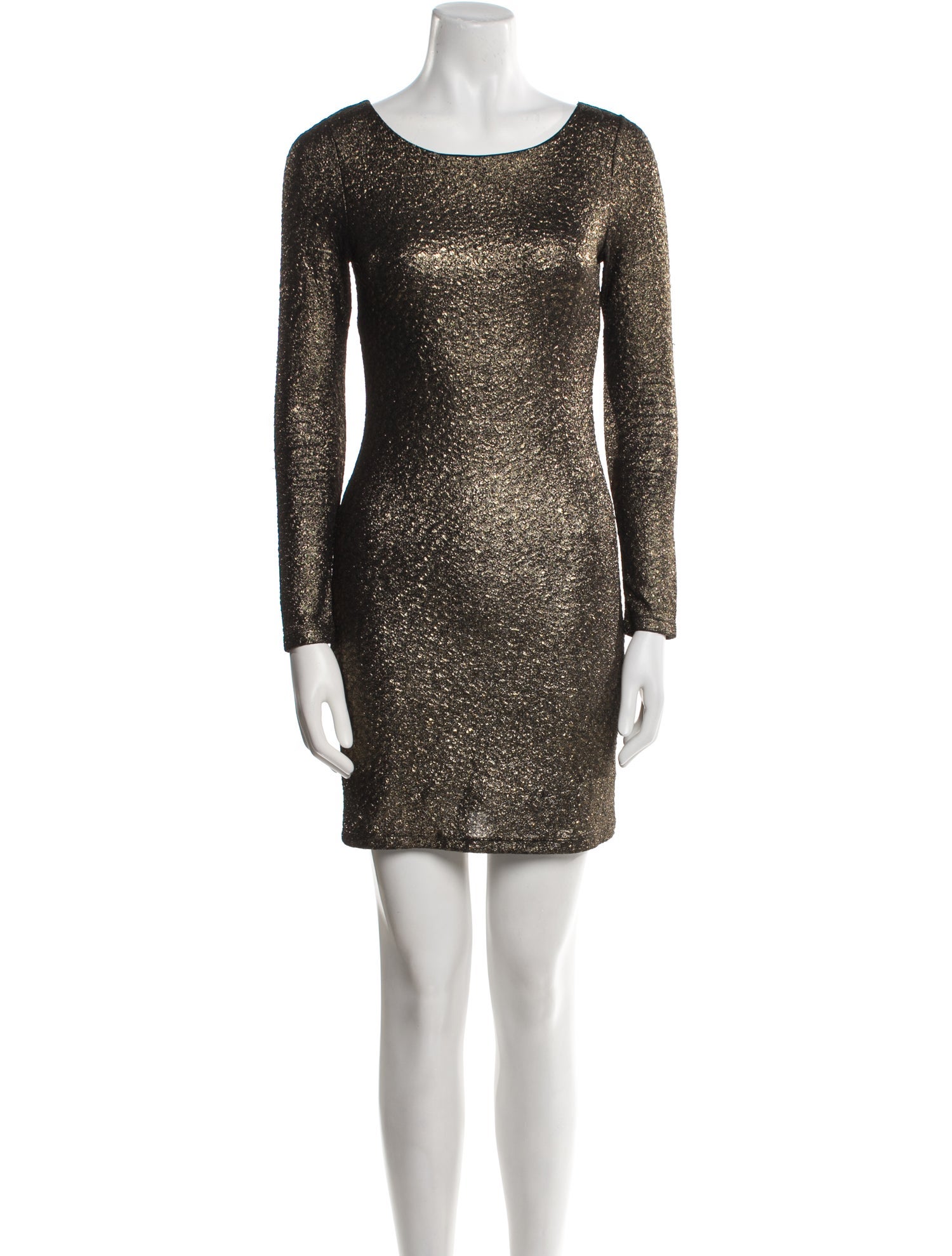 Alice + Olivia Bateau Neckline Mini Dress