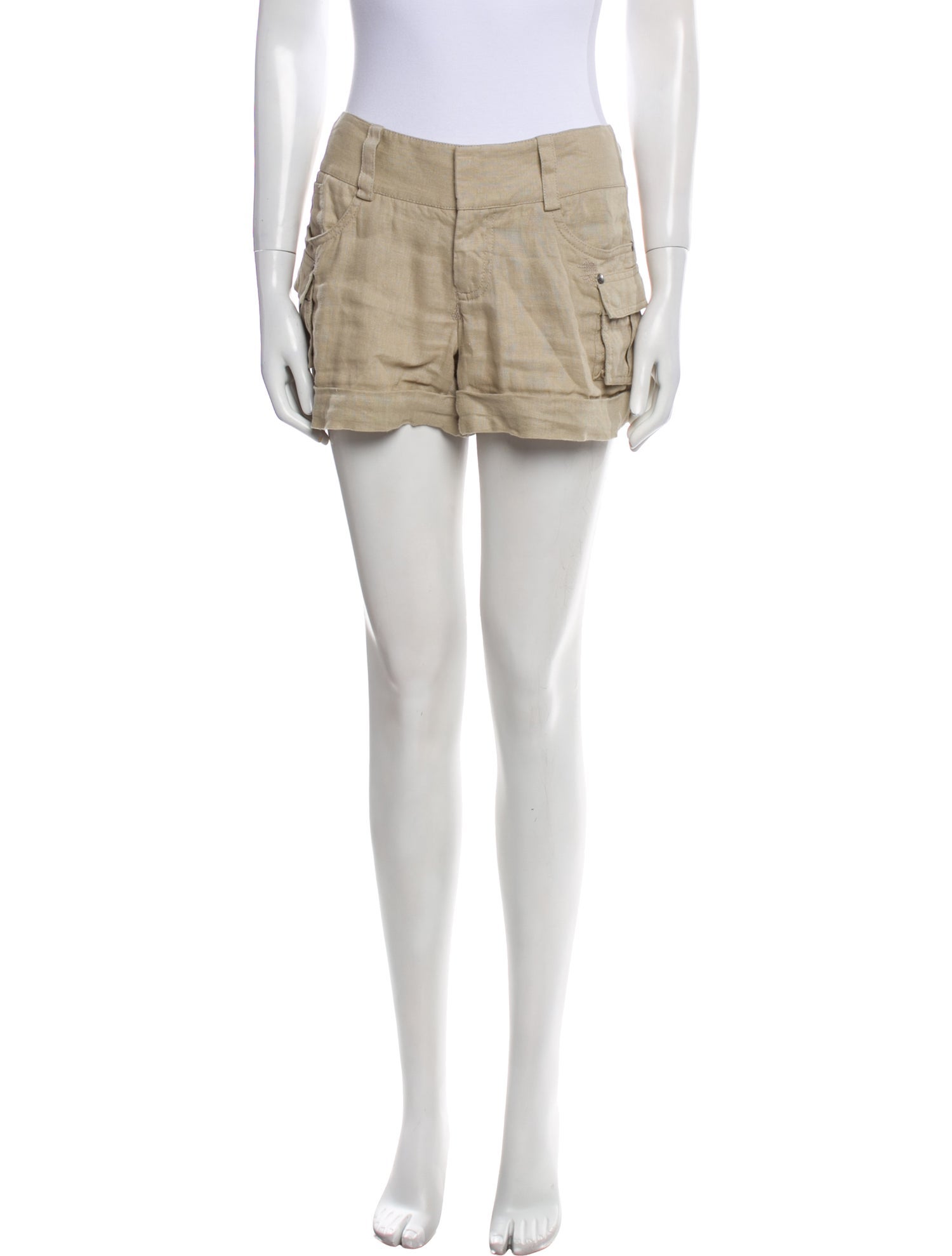 Alice + Olivia Linen Mini Shorts