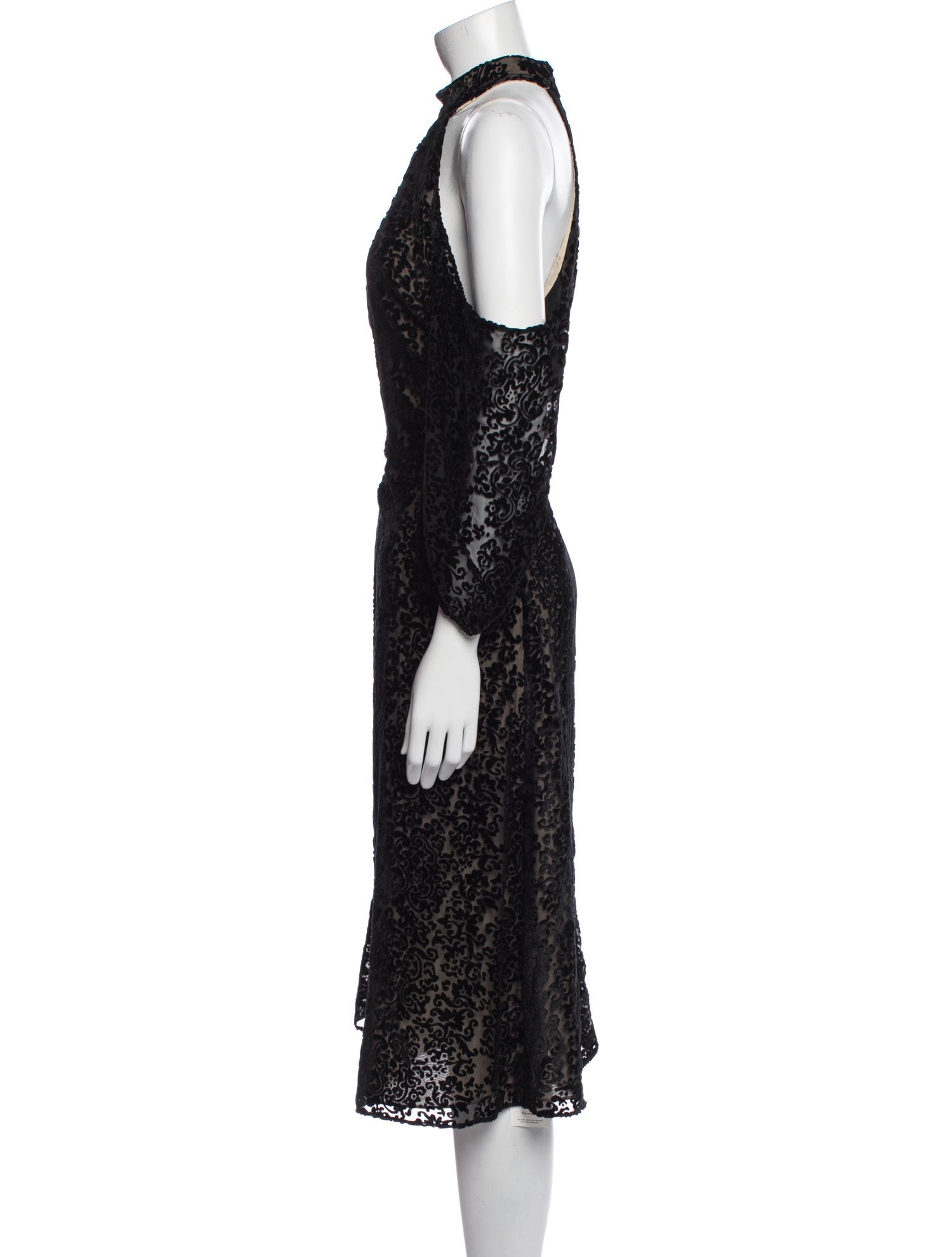 Alice + Olivia Lace Pattern Midi Length Dress