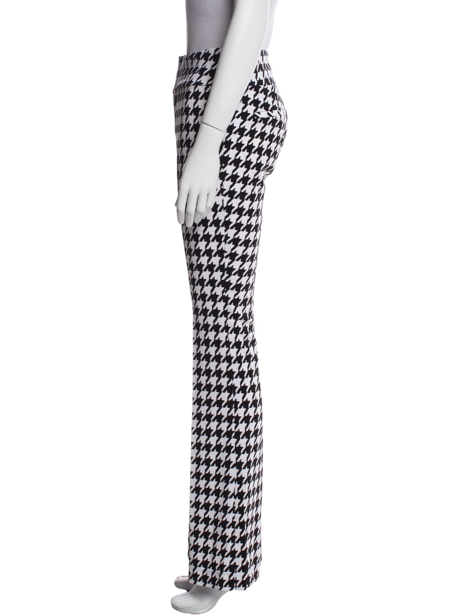 Alice + Olivia Houndstooth Print Straight Leg Pants