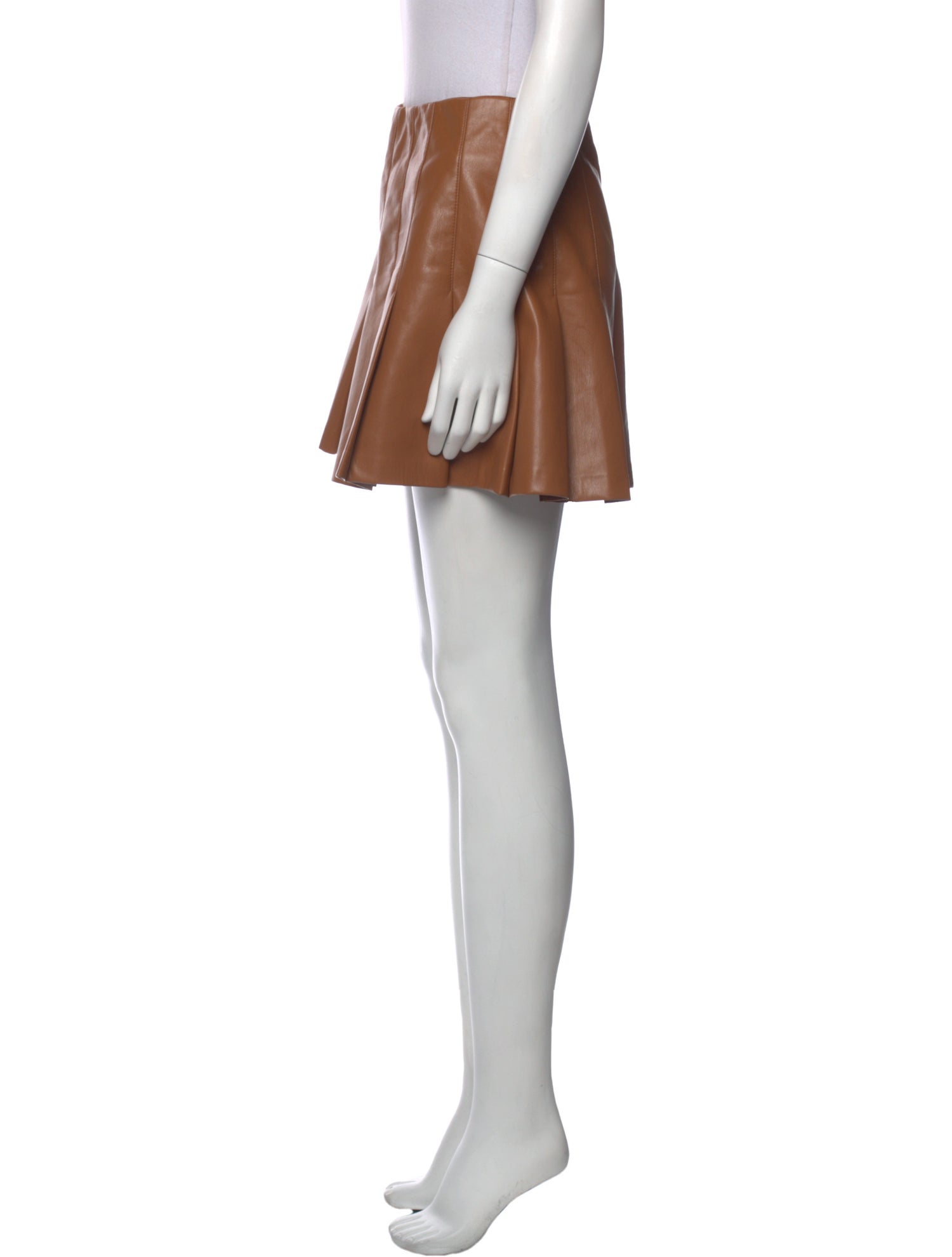 Alice + Olivia Pleated Accents Mini Skirt