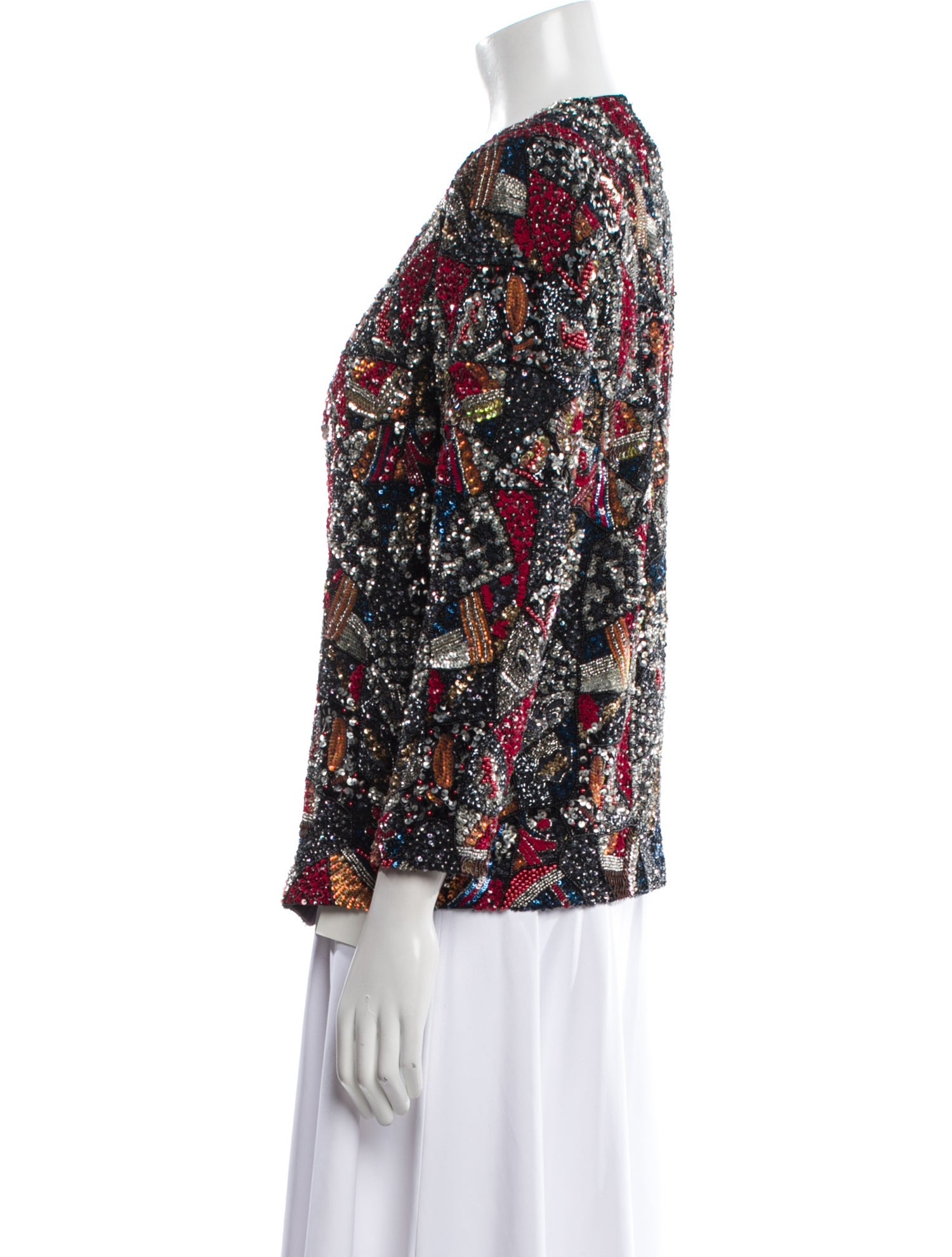Alice + Olivia Silk Printed Evening Jacket
