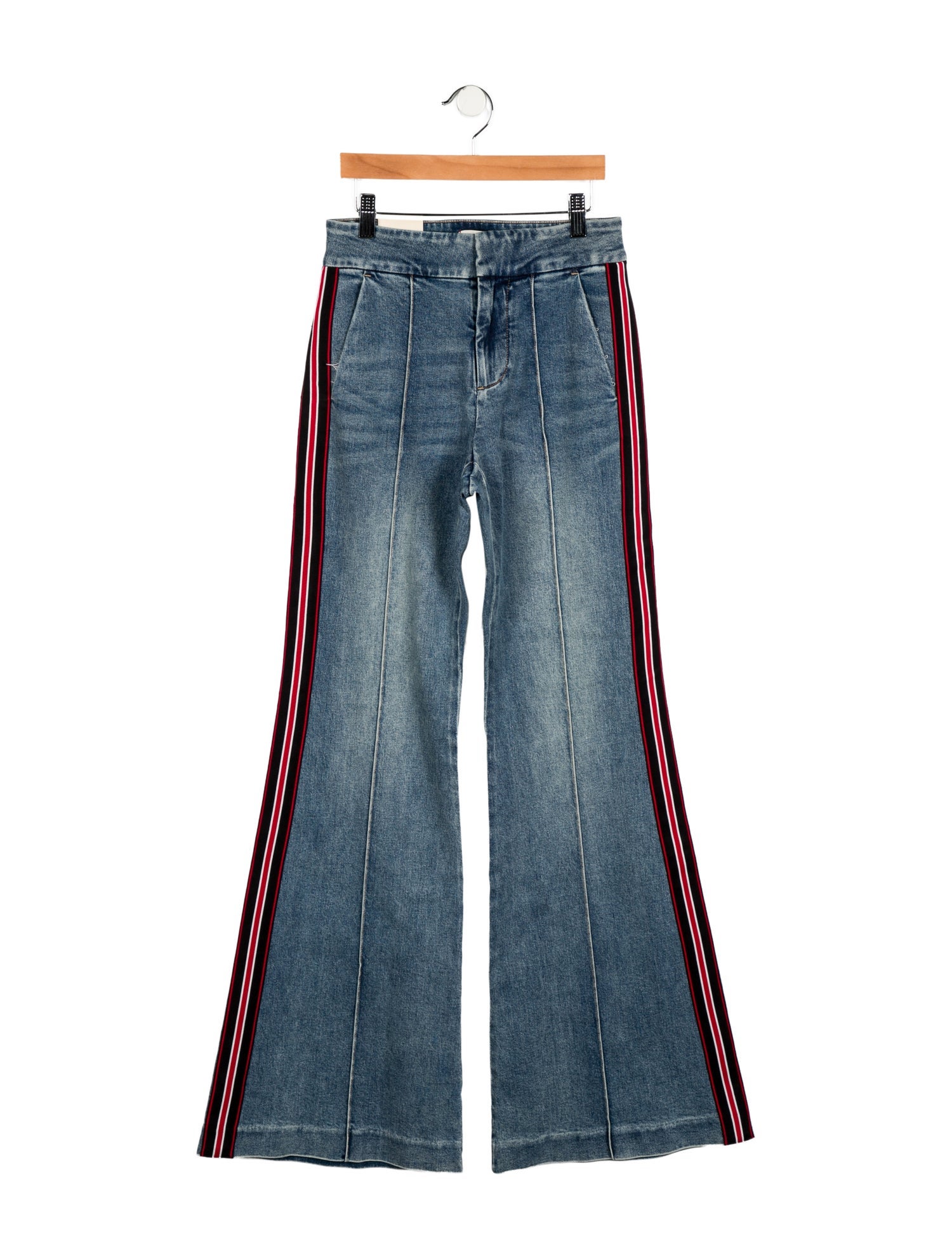 Alice + Olivia Mid-Rise Wide Leg Jeans