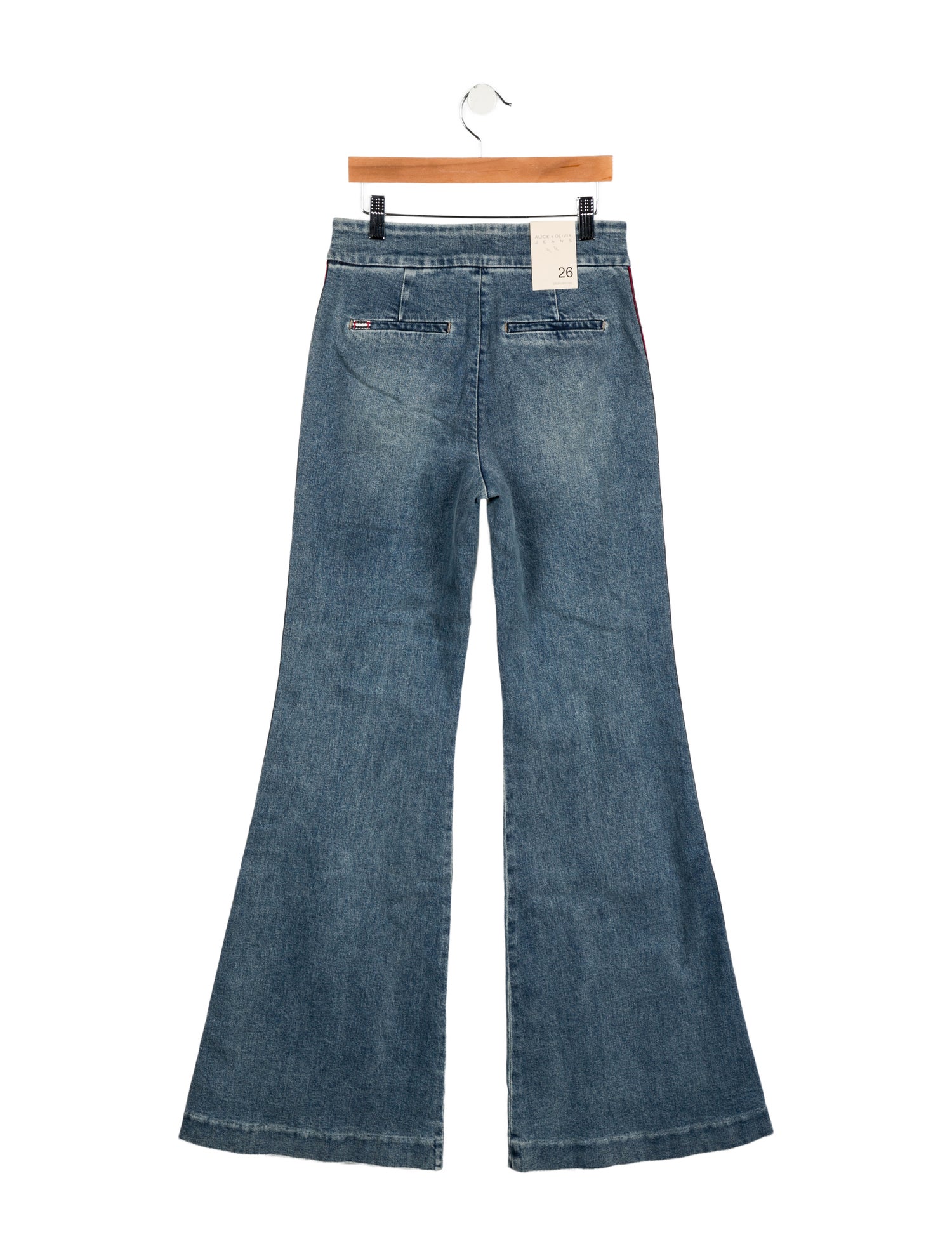 Alice + Olivia Mid-Rise Wide Leg Jeans