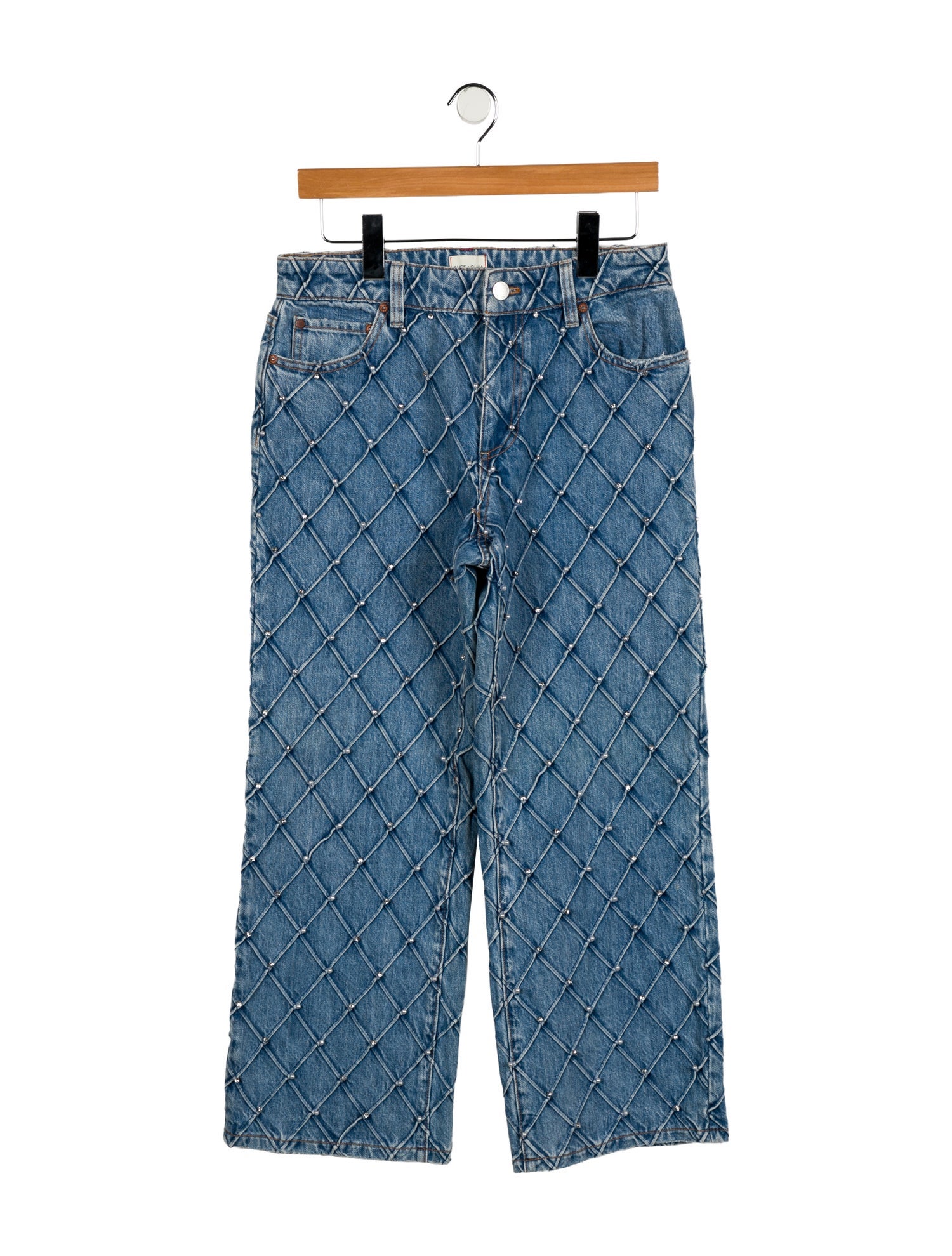 Alice + Olivia Mid-Rise Wide Leg Jeans