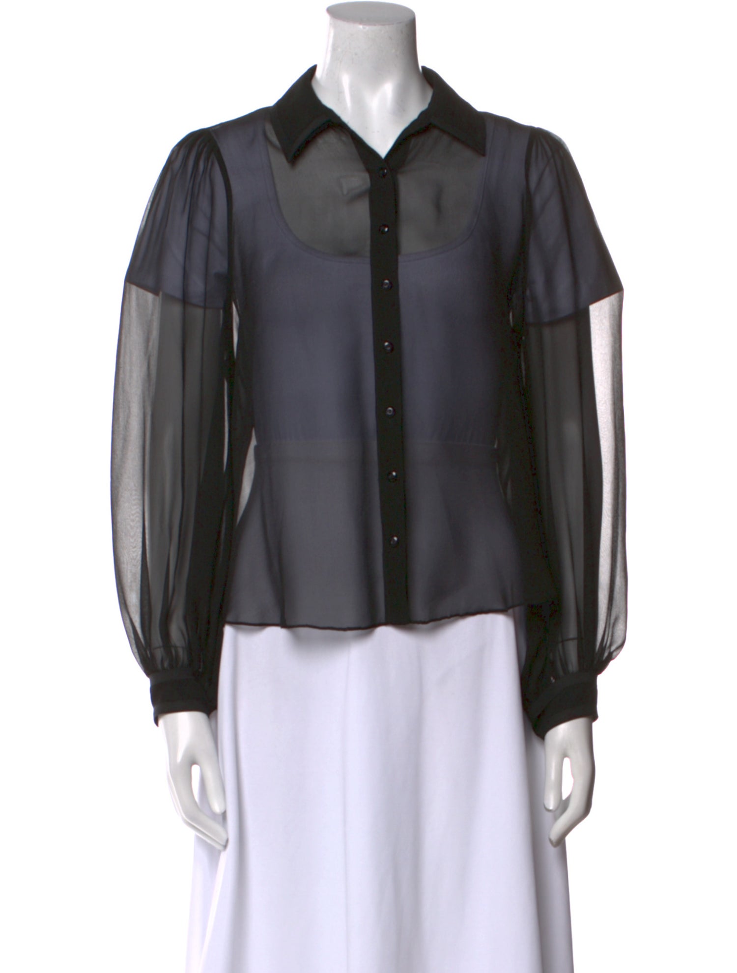 Alice + Olivia Long Sleeve Button-Up Top