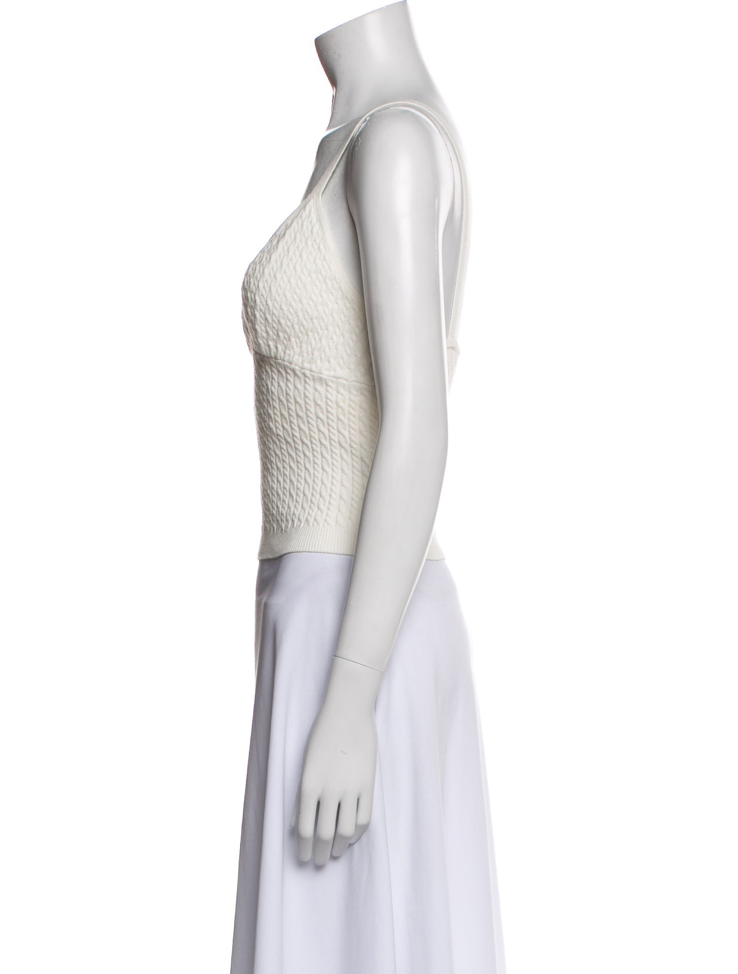 Alice + Olivia V-Neck Sleeveless Crop Top