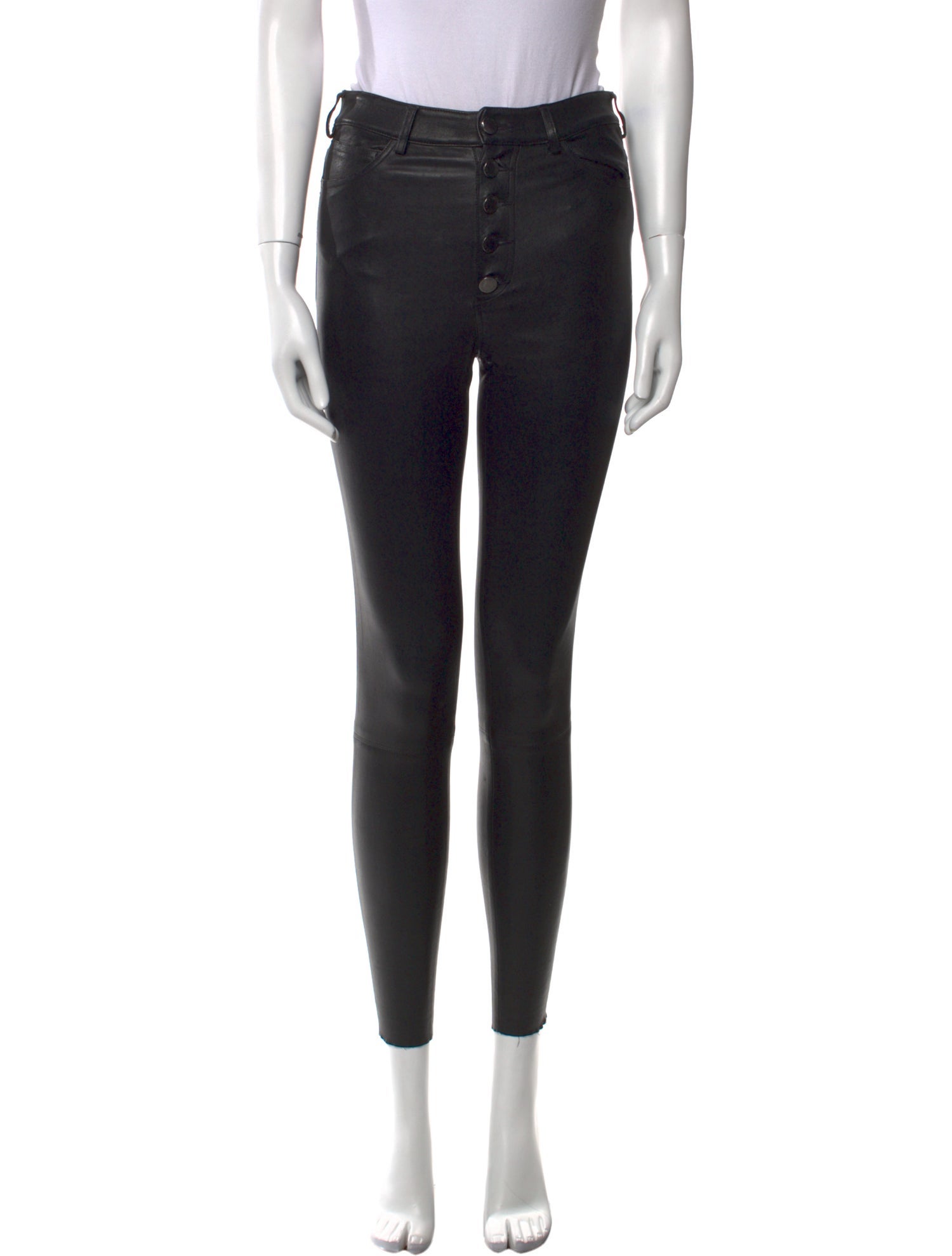 Alice + Olivia Lambskin Skinny Leg Pants