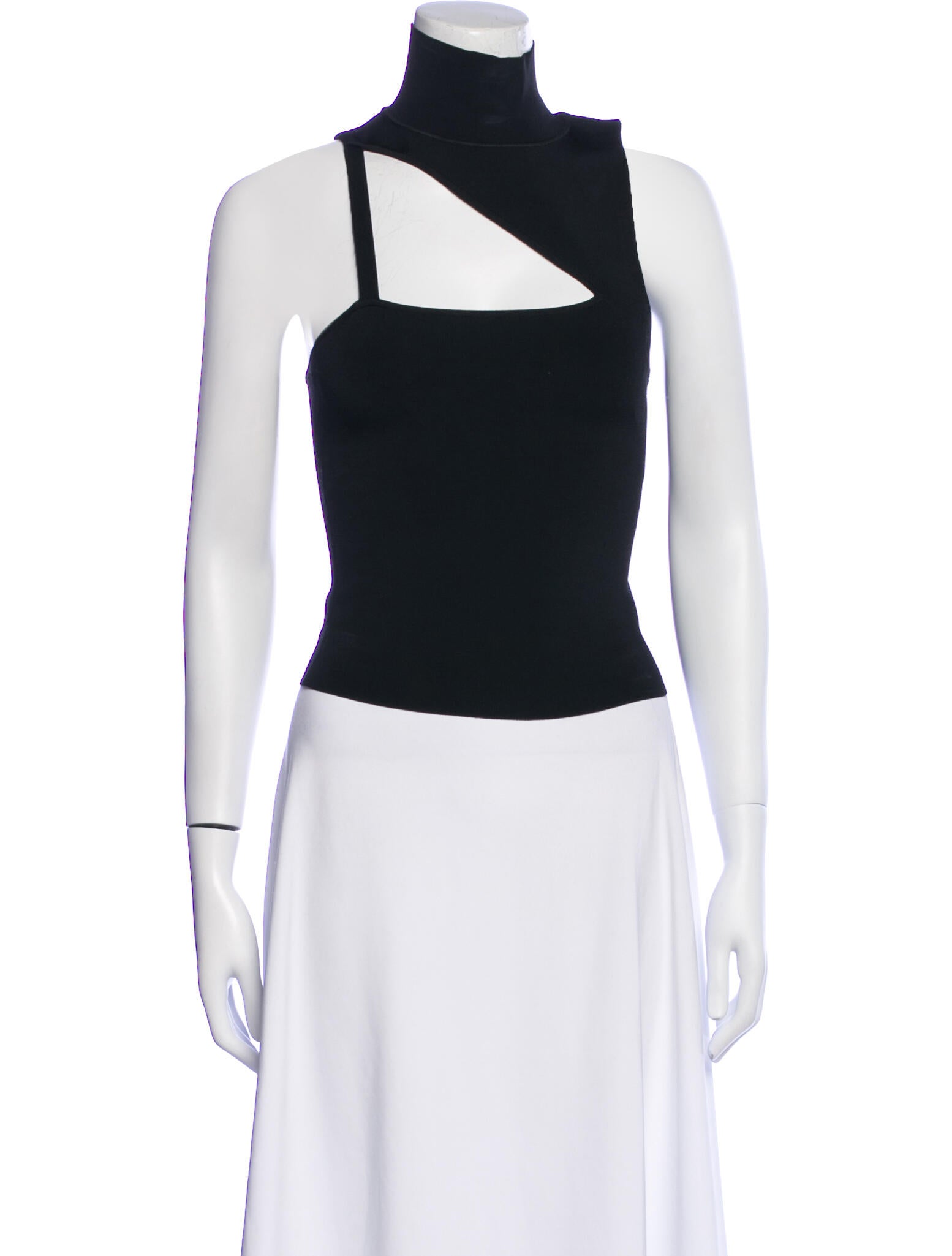 Alice + Olivia Turtleneck Sleeveless Crop Top