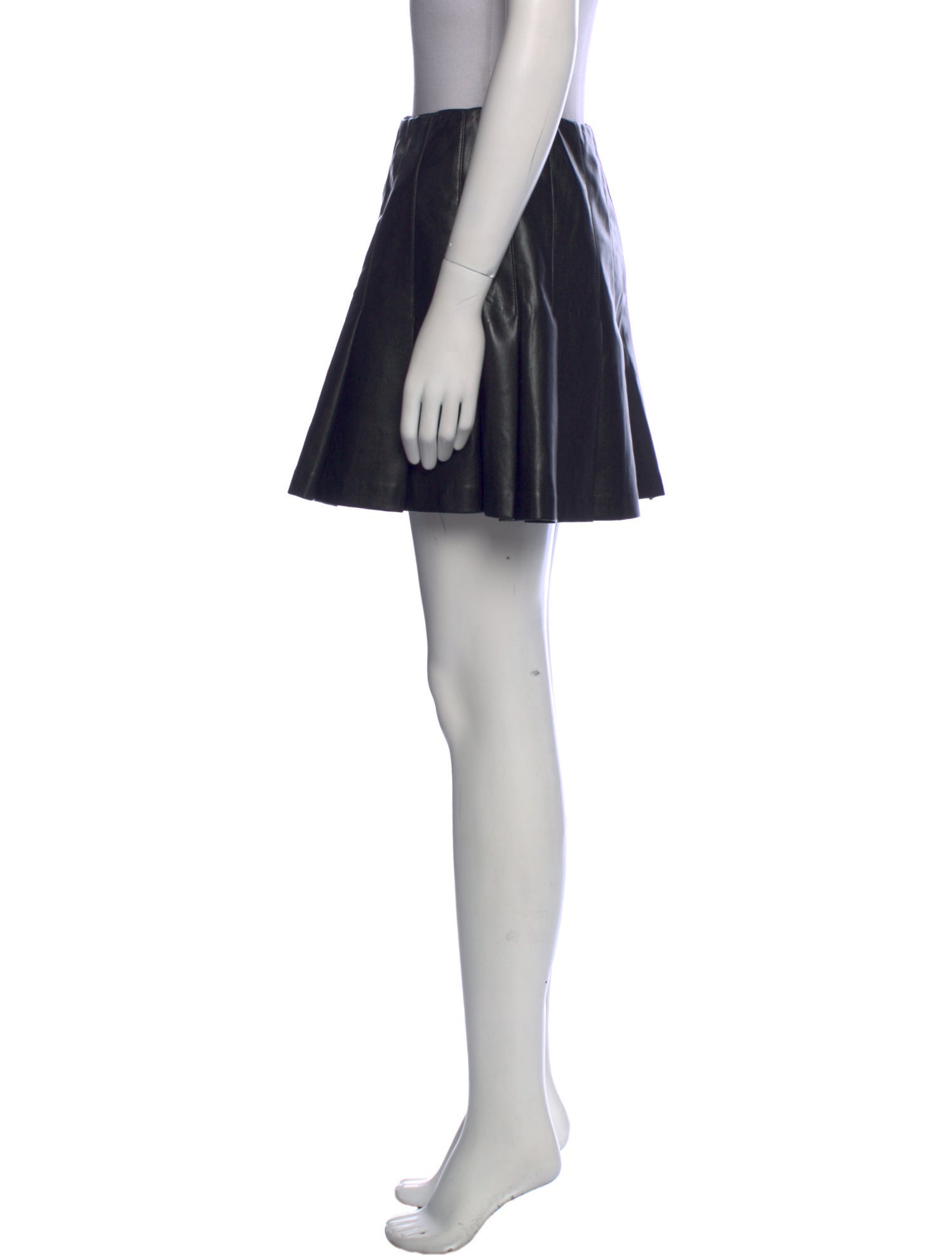 Alice + Olivia Pleated Accents Mini Skirt