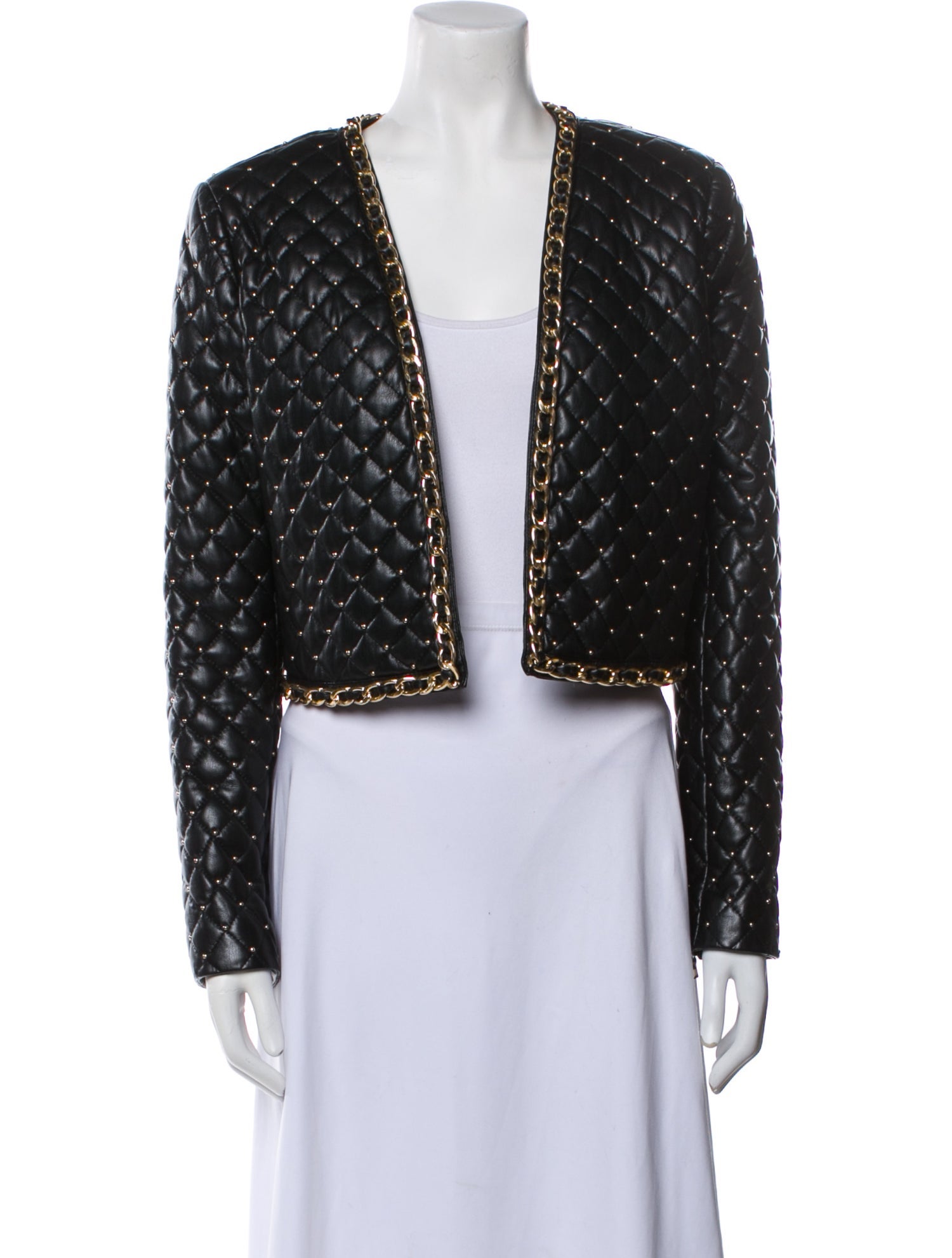 Alice + Olivia Leather Evening Jacket
