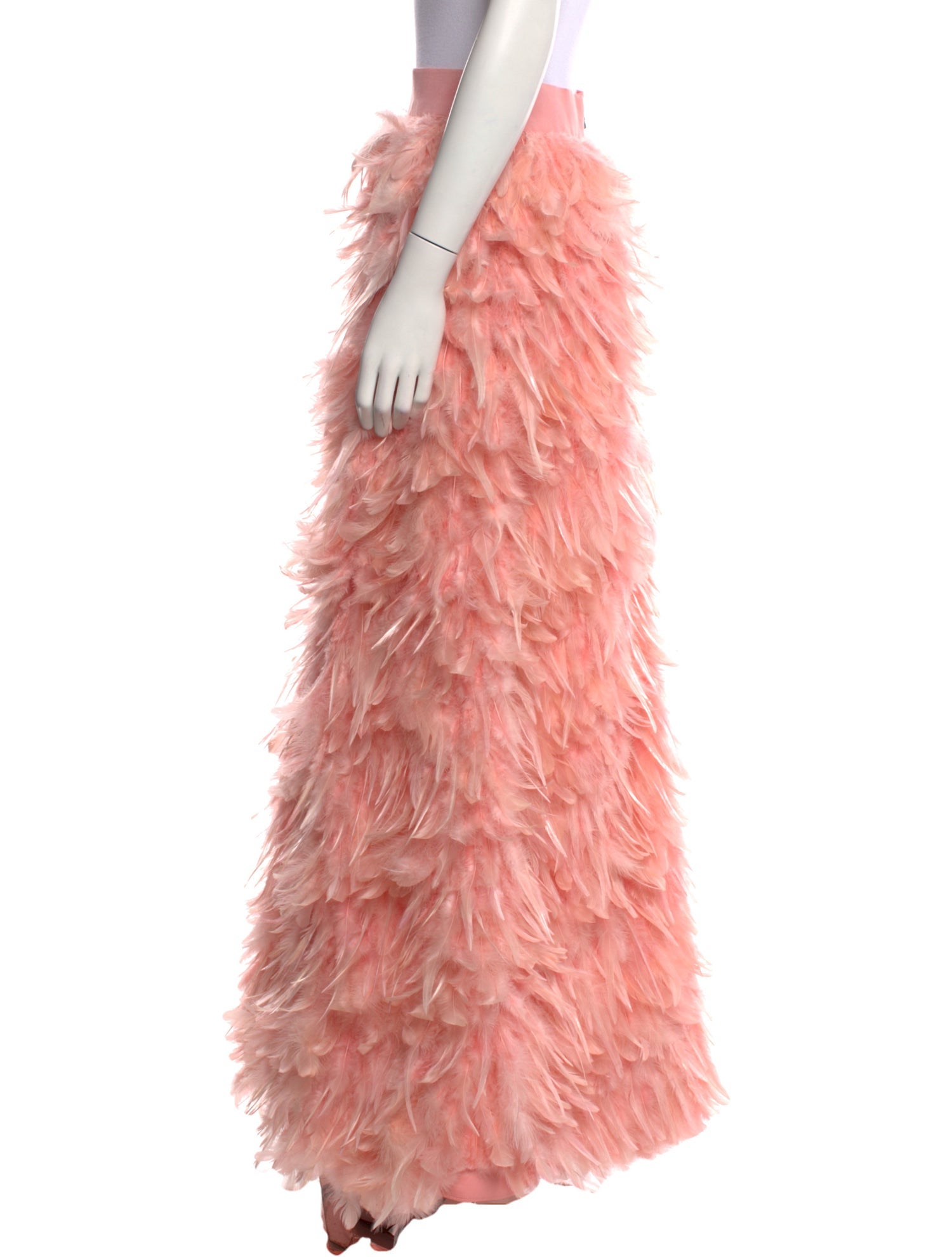 Alice + Olivia Feather Trim Long Skirt w/ Tags