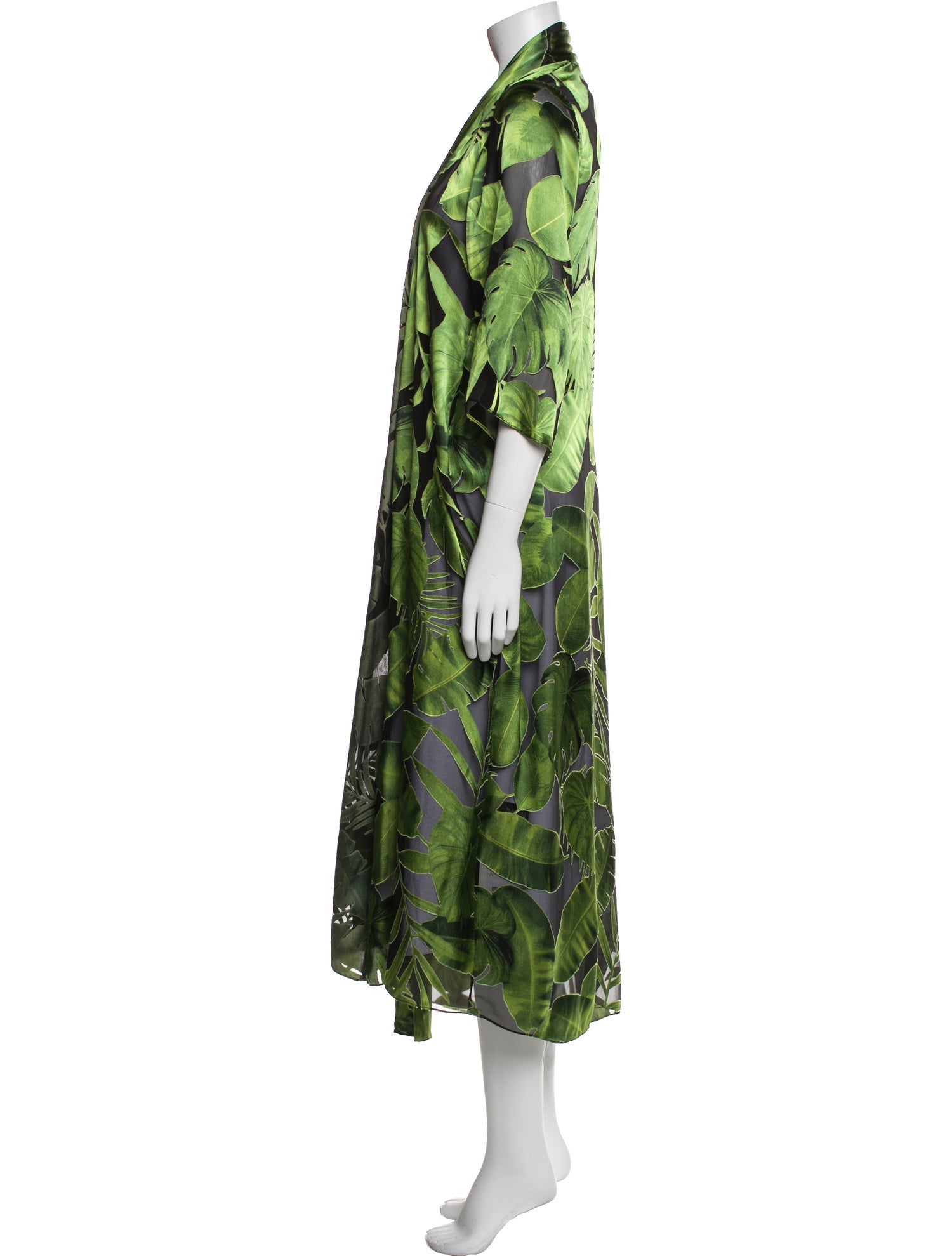 Alice + Olivia Printed Mesh Accents Robe