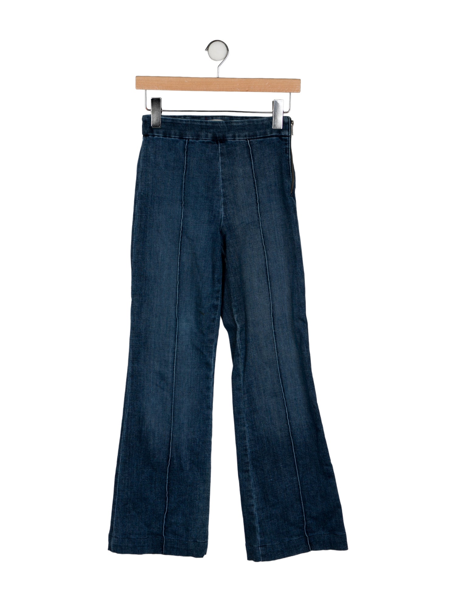 Alice + Olivia Mid-Rise Wide Leg Jeans