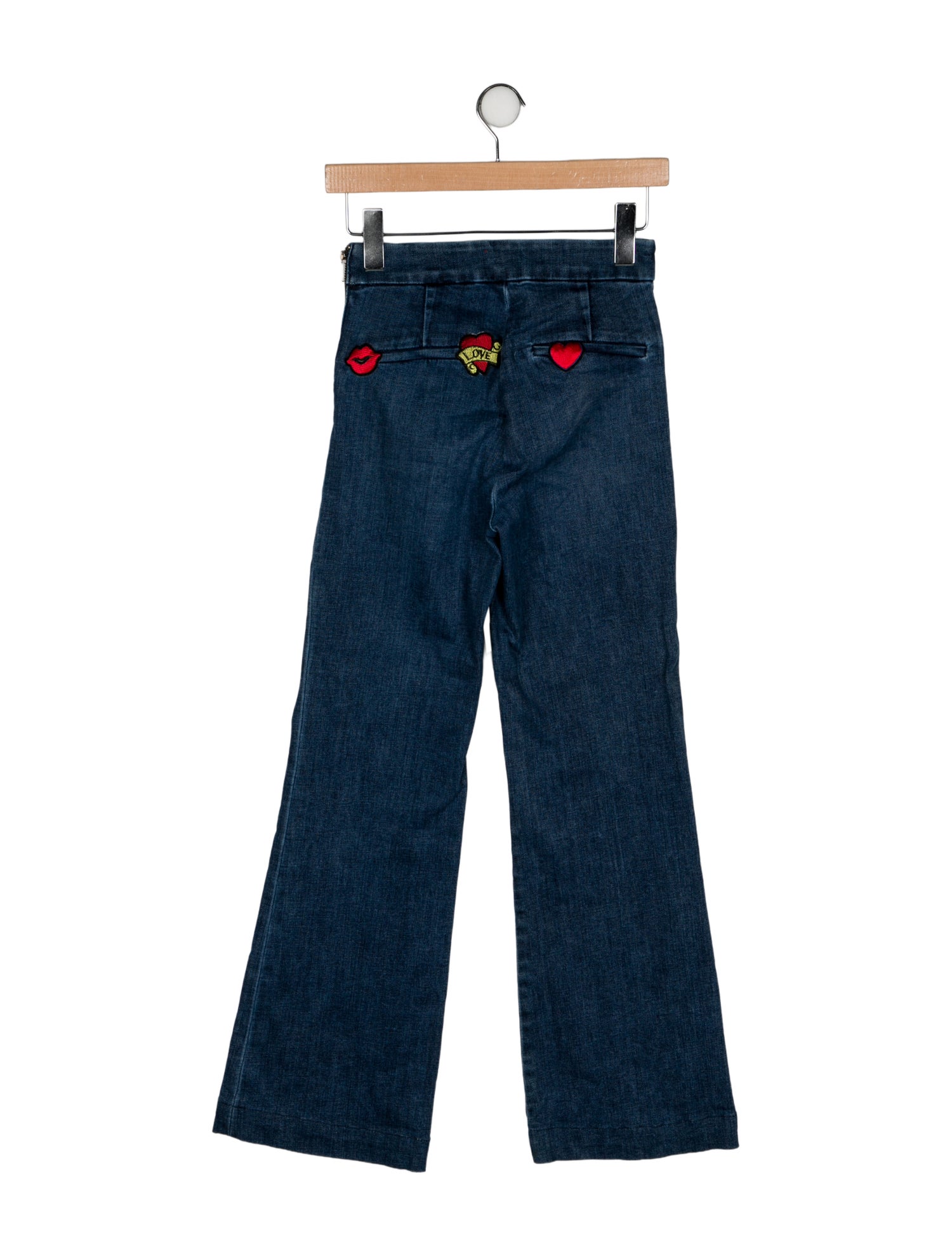 Alice + Olivia Mid-Rise Wide Leg Jeans