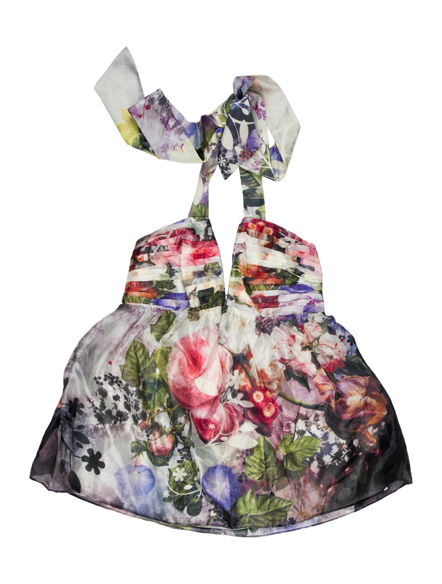 Alice + Olivia Silk Floral Print Blouse