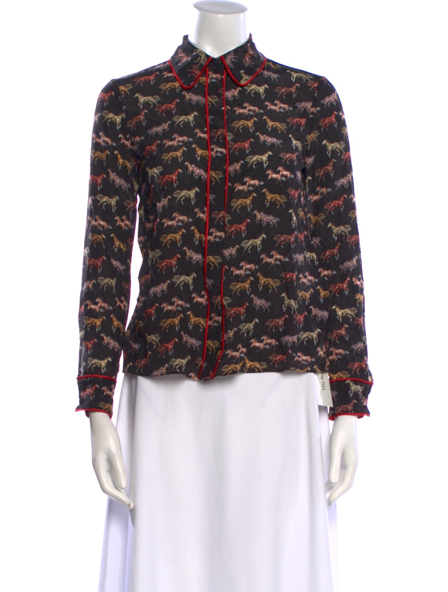 Alice + Olivia Silk Printed Blouse w/ Tags