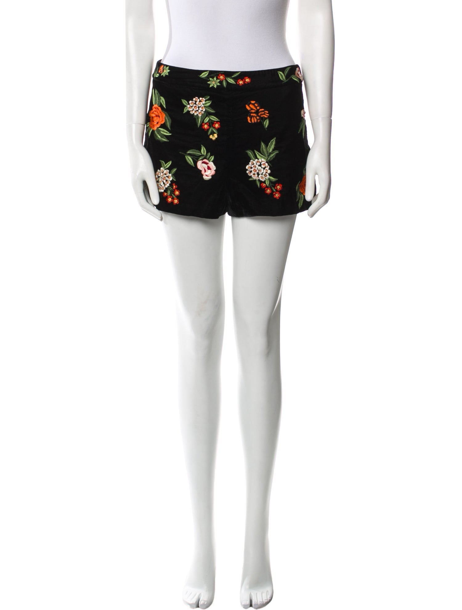 Alice + Olivia Floral Print Mini Shorts