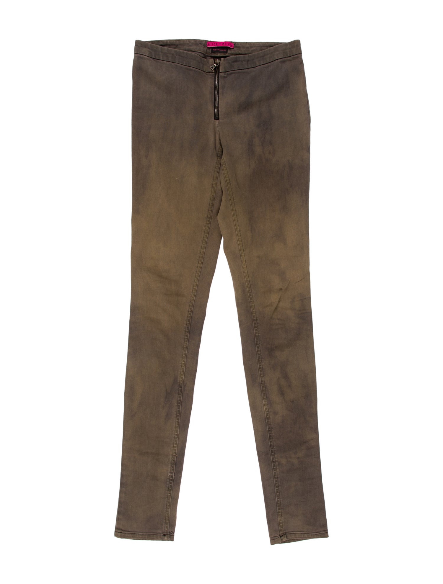 Alice + Olivia Tie-Dye Print Skinny Leg Pants