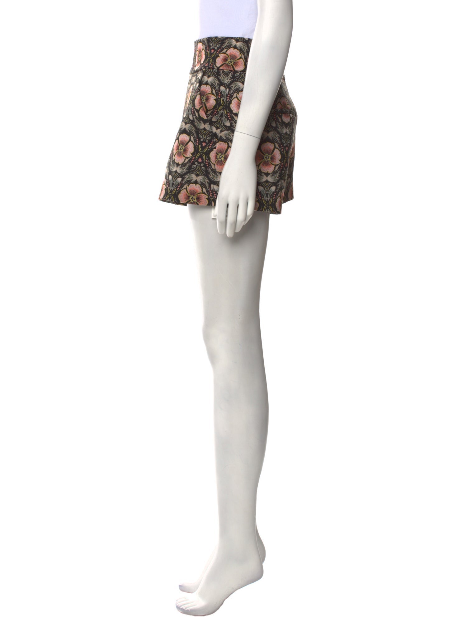 Alice + Olivia Floral Print Mini Shorts