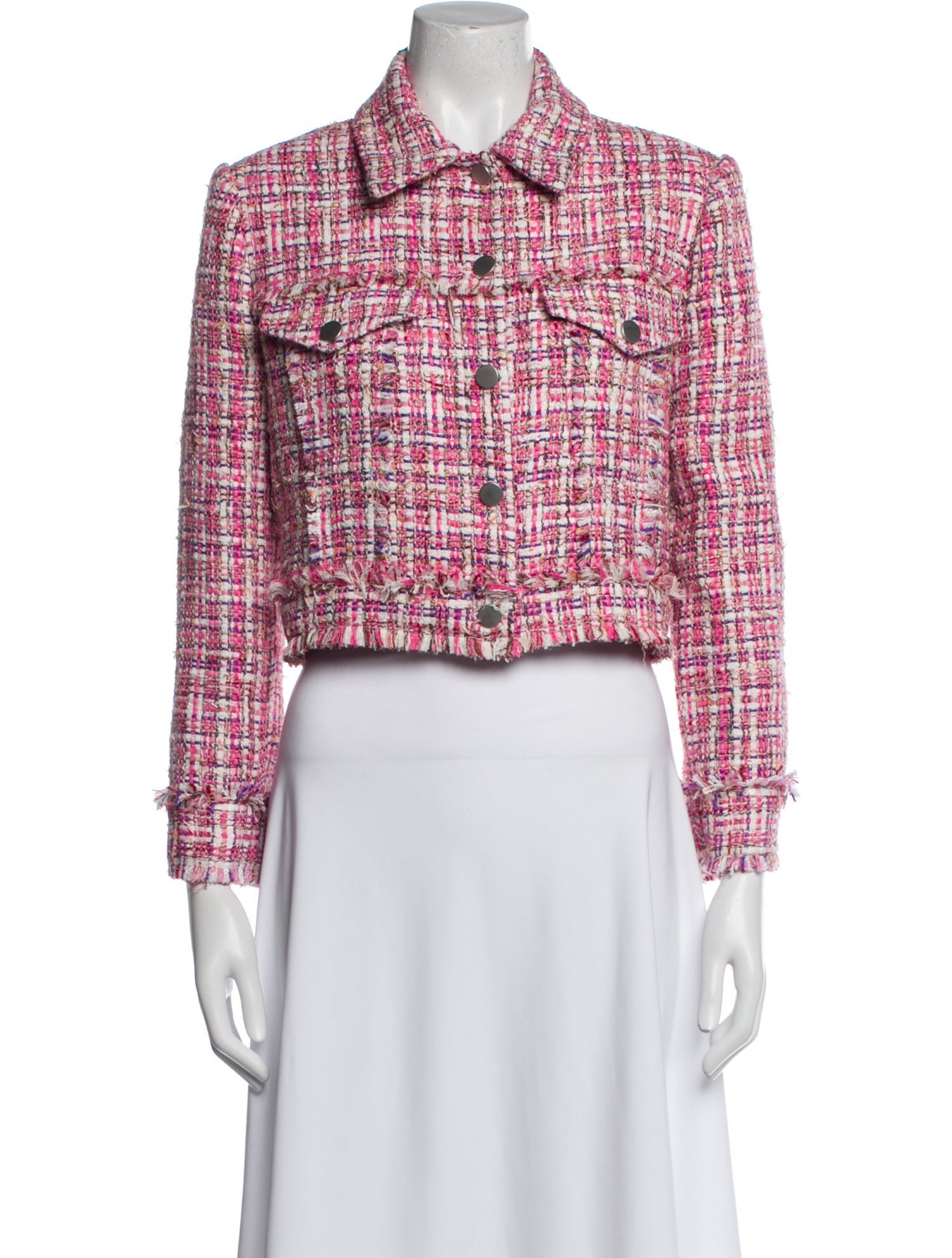 Alice + Olivia Tweed Pattern Blazer