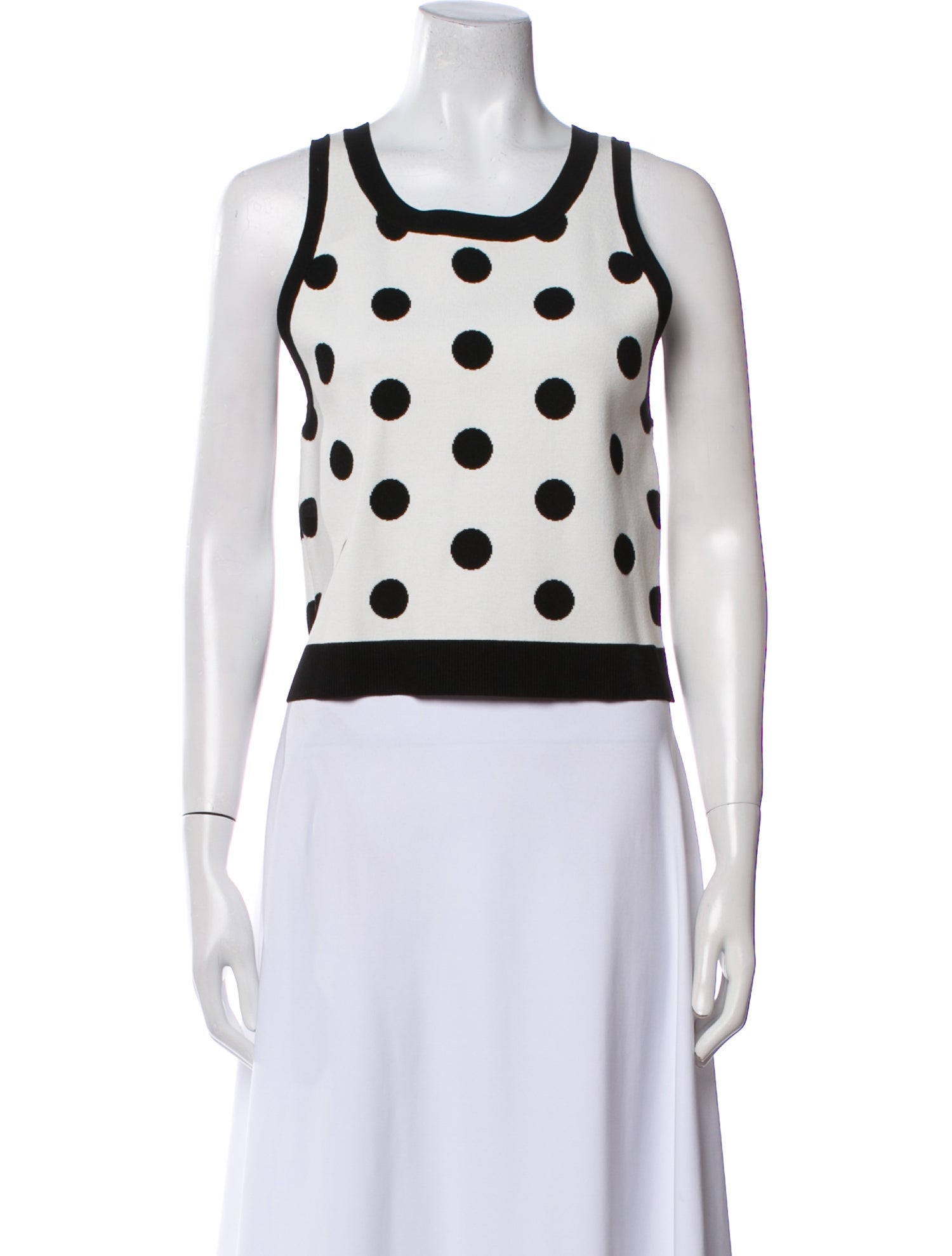 Alice + Olivia Polka Dot Print Scoop Neck Crop Top w/ Tags