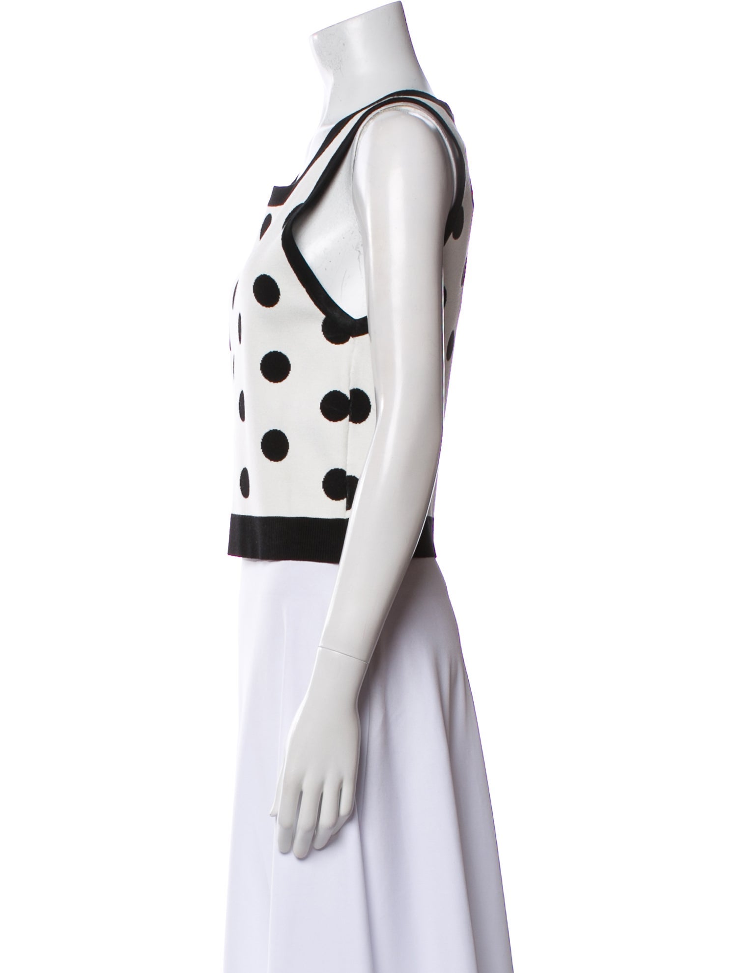 Alice + Olivia Polka Dot Print Scoop Neck Crop Top w/ Tags