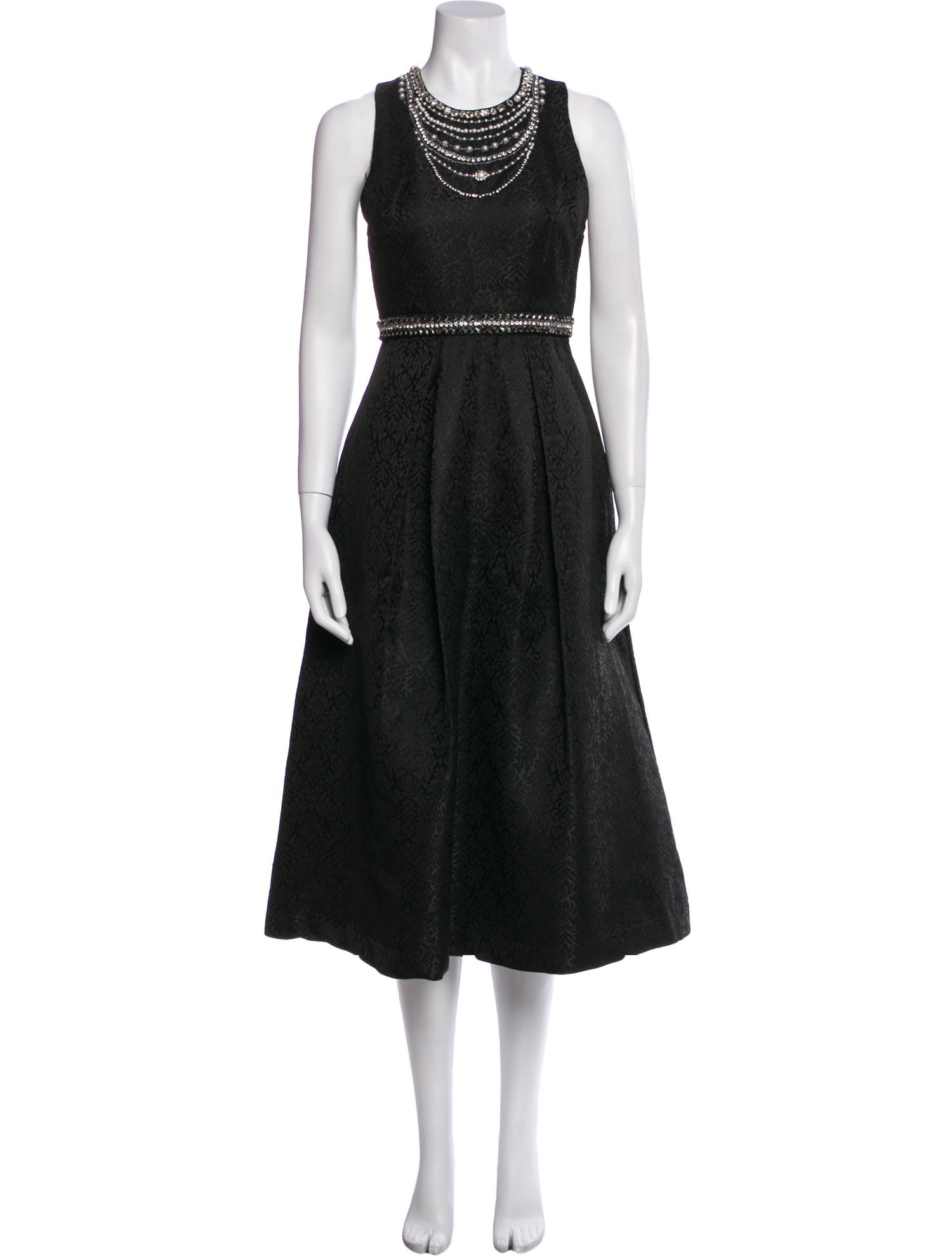 Alice + Olivia Crew Neck Midi Length Dress