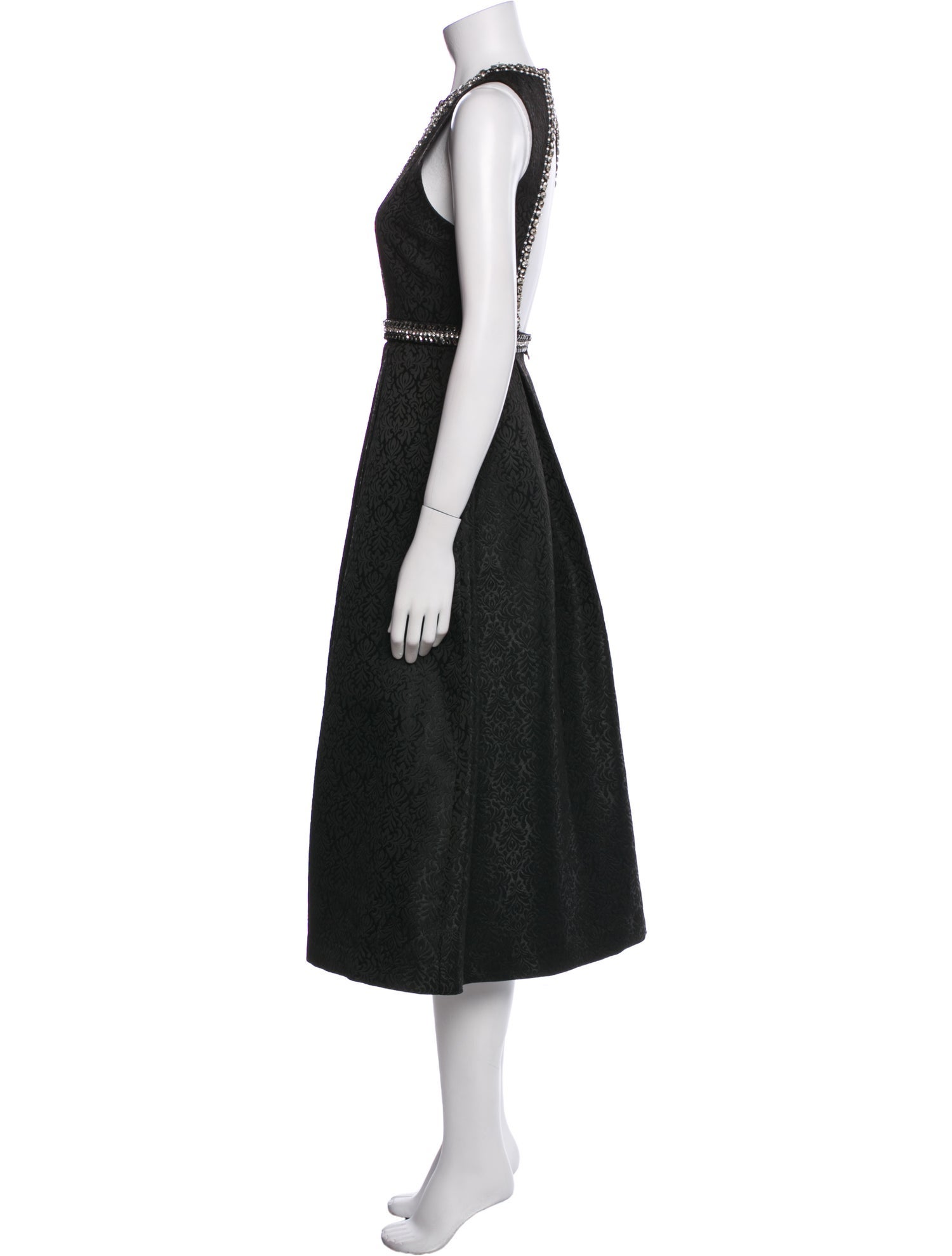 Alice + Olivia Crew Neck Midi Length Dress