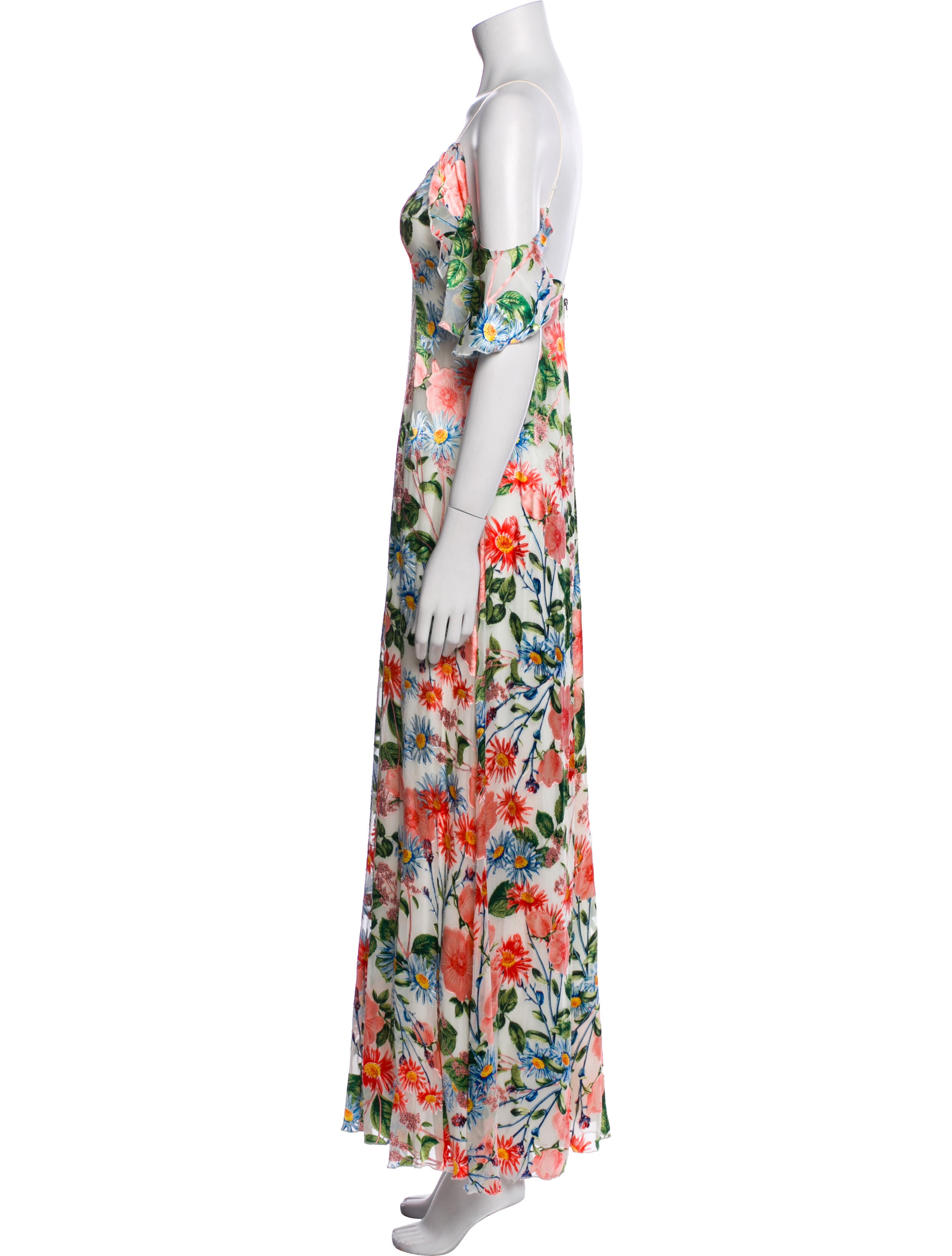 Alice + Olivia Floral Print Long Dress