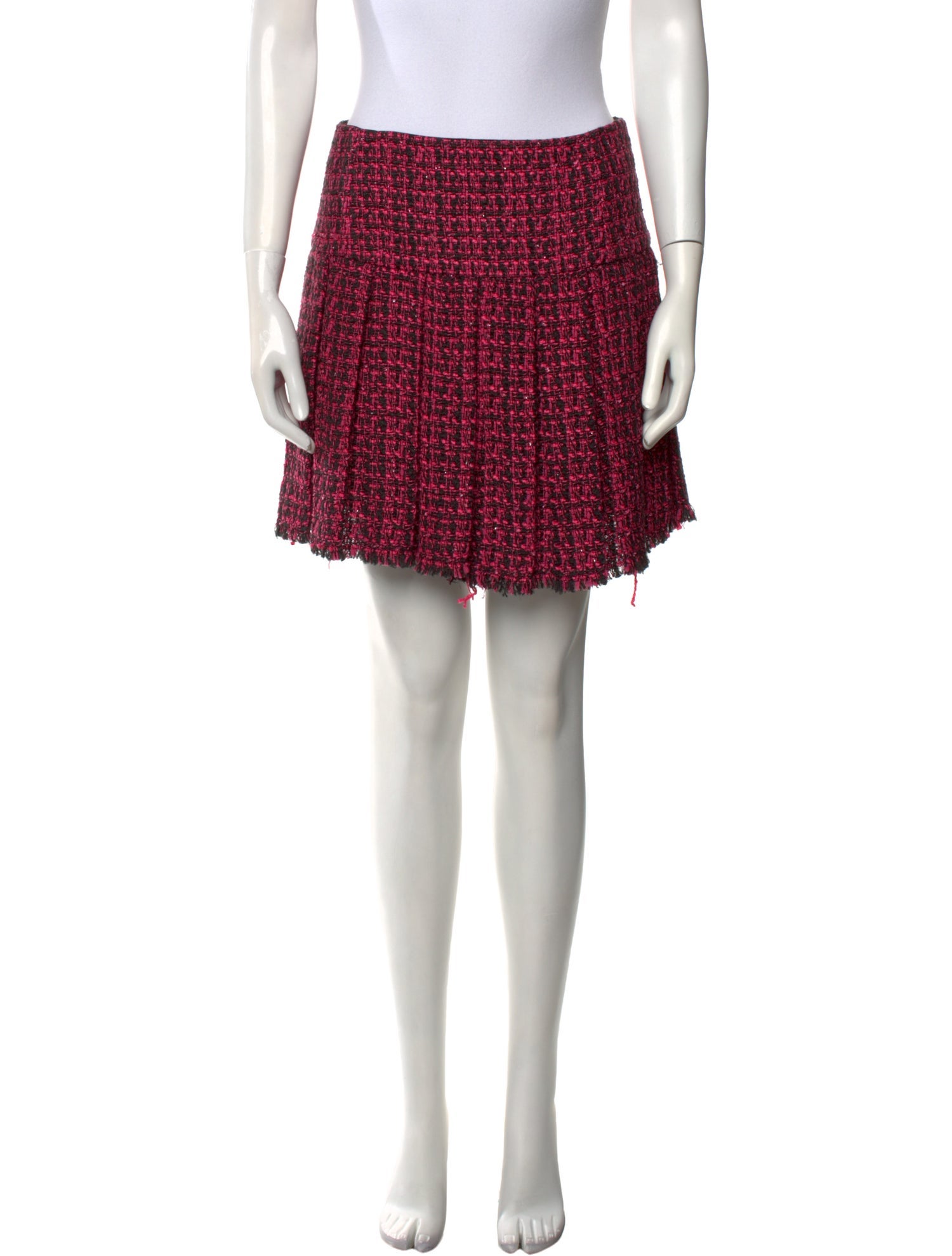 Alice + Olivia Pleated Accents Mini Skirt