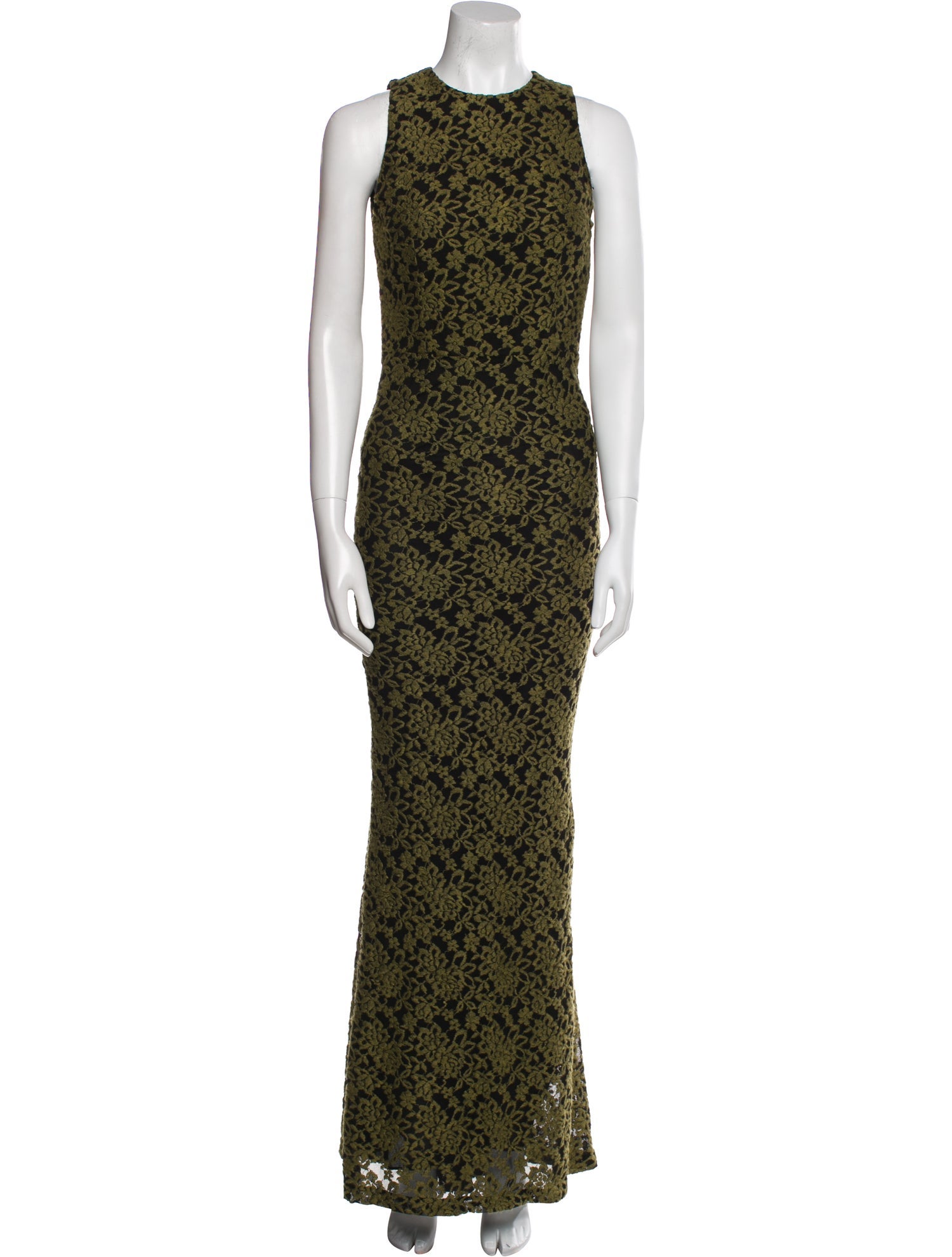 Alice + Olivia Lace Pattern Long Dress