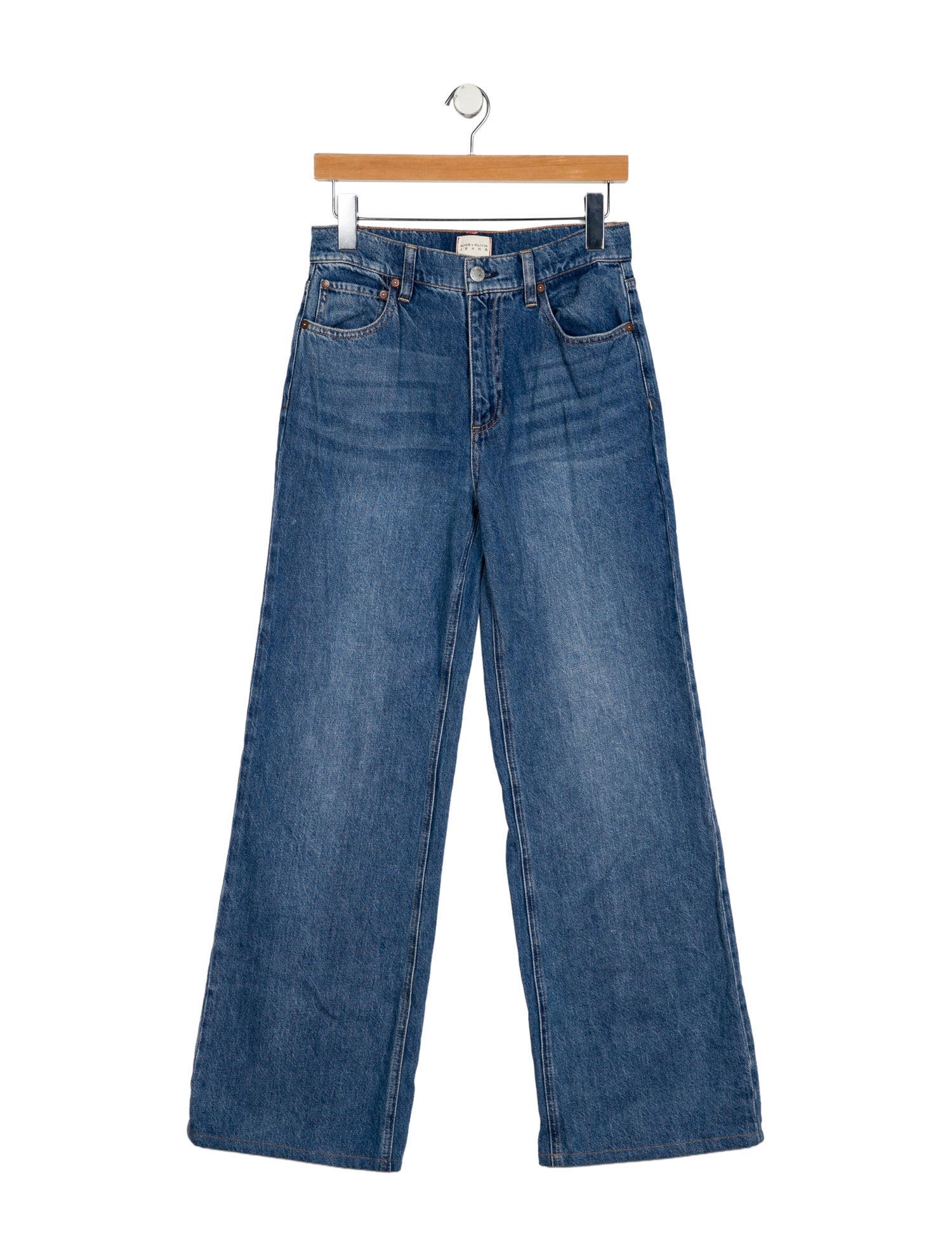 Alice + Olivia High-Rise Wide Leg Jeans