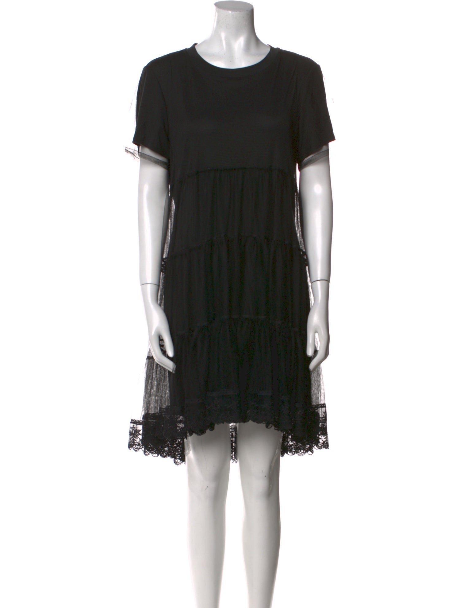 Alice + Olivia Crew Neck Mini Dress