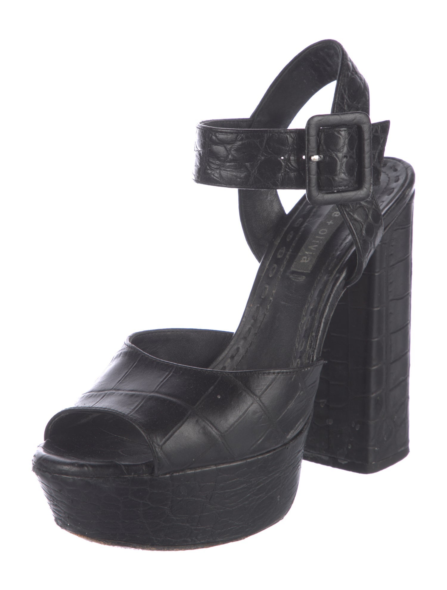 Alice + Olivia Leather Slingback Sandals