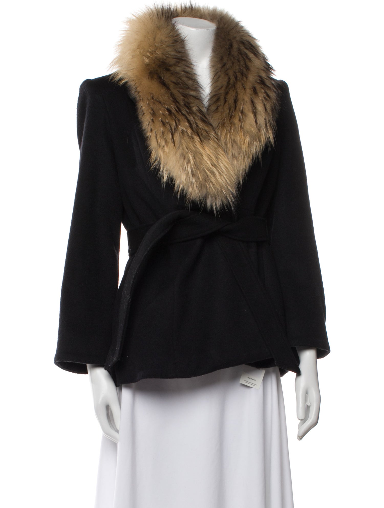 Alice + Olivia Virgin Wool Faux Fur Jacket
