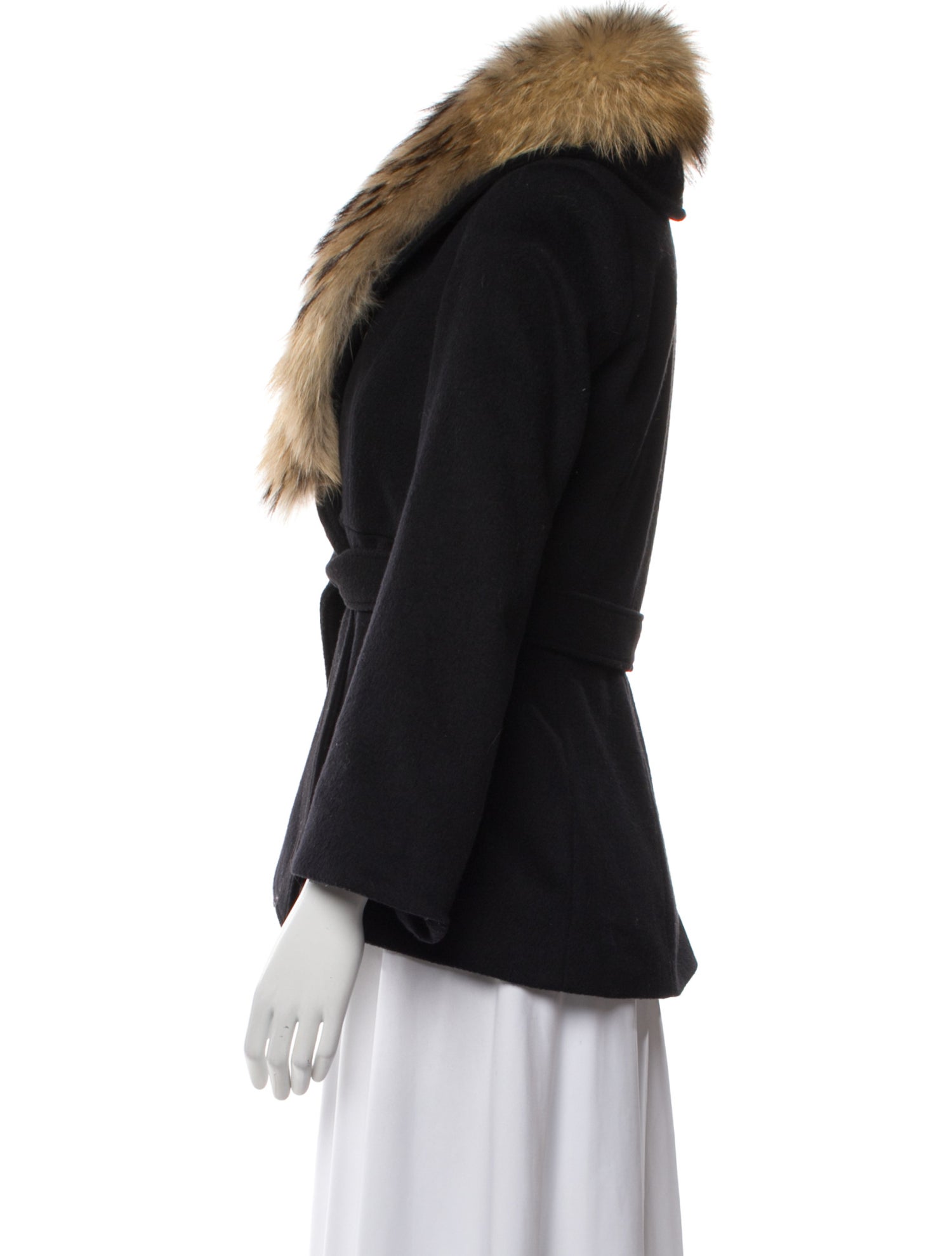 Alice + Olivia Virgin Wool Faux Fur Jacket