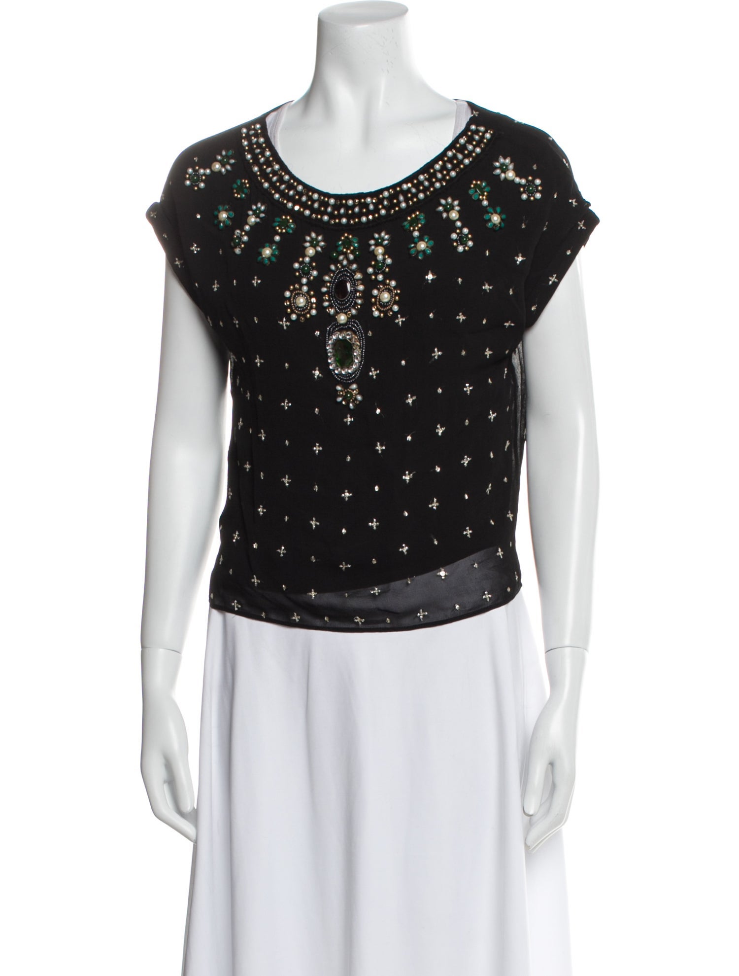 Alice + Olivia Scoop Neck Short Sleeve T-Shirt w/ Tags