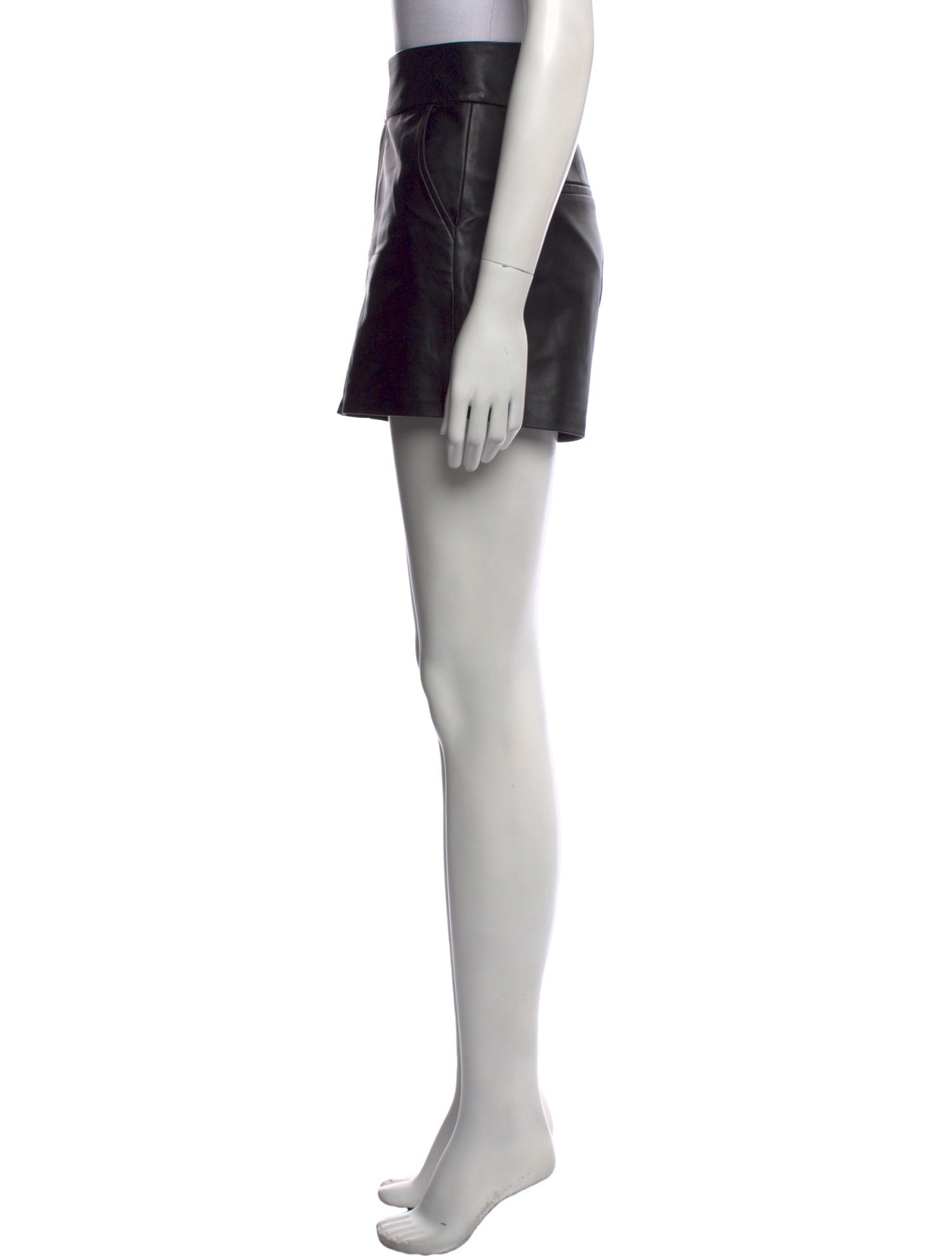 Alice + Olivia Lamb Leather Mini Shorts