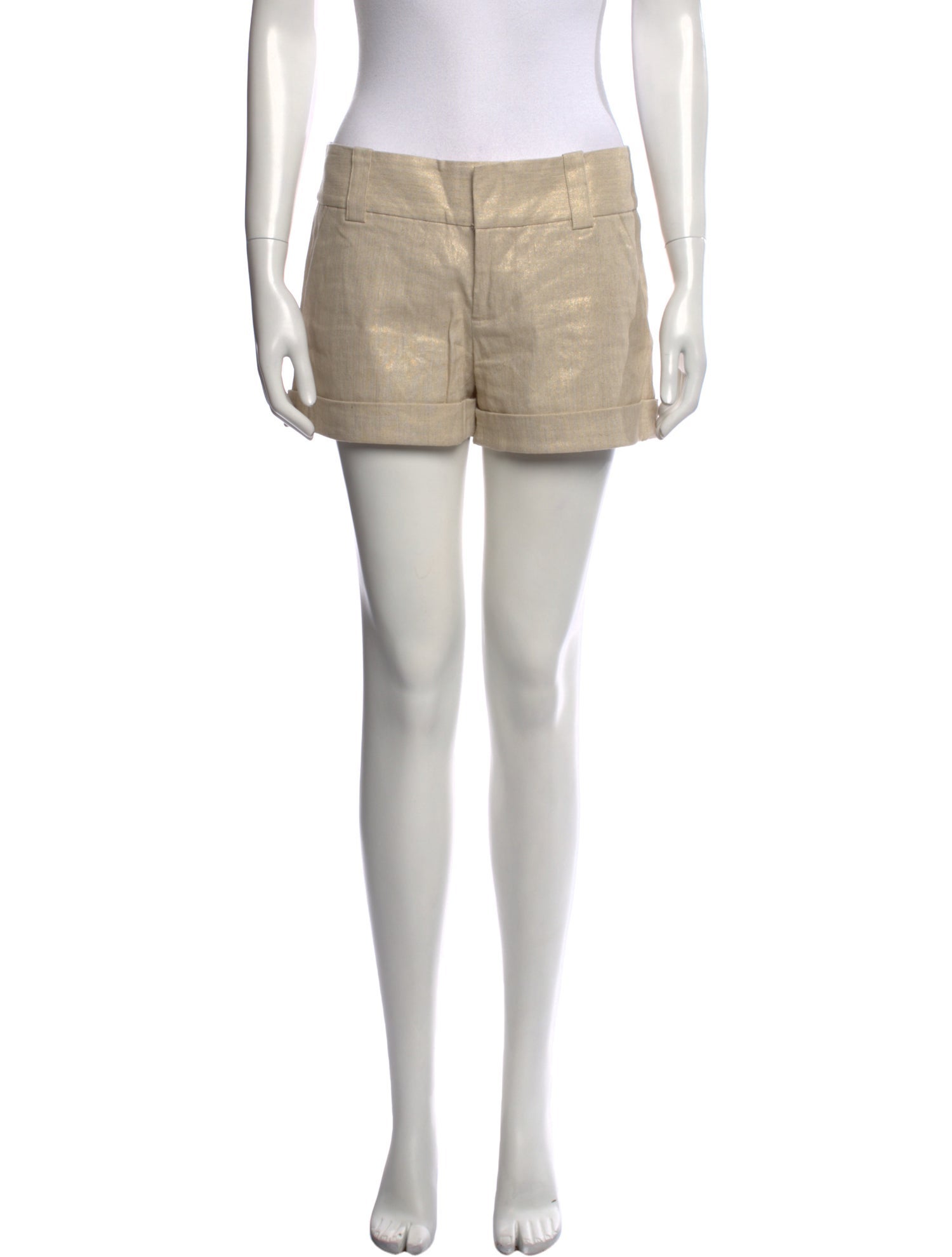 Alice + Olivia Linen Mini Shorts