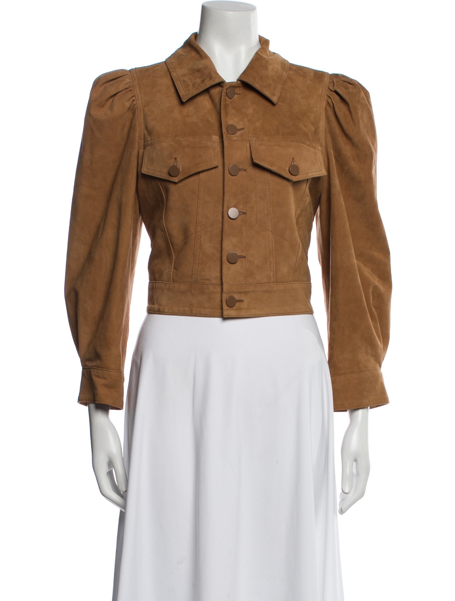 Alice + Olivia Lamb Leather Utility Jacket