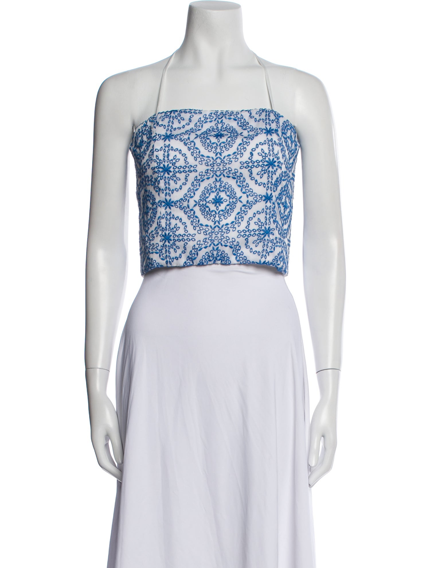 Alice + Olivia Paisley Print Square Neckline Crop Top