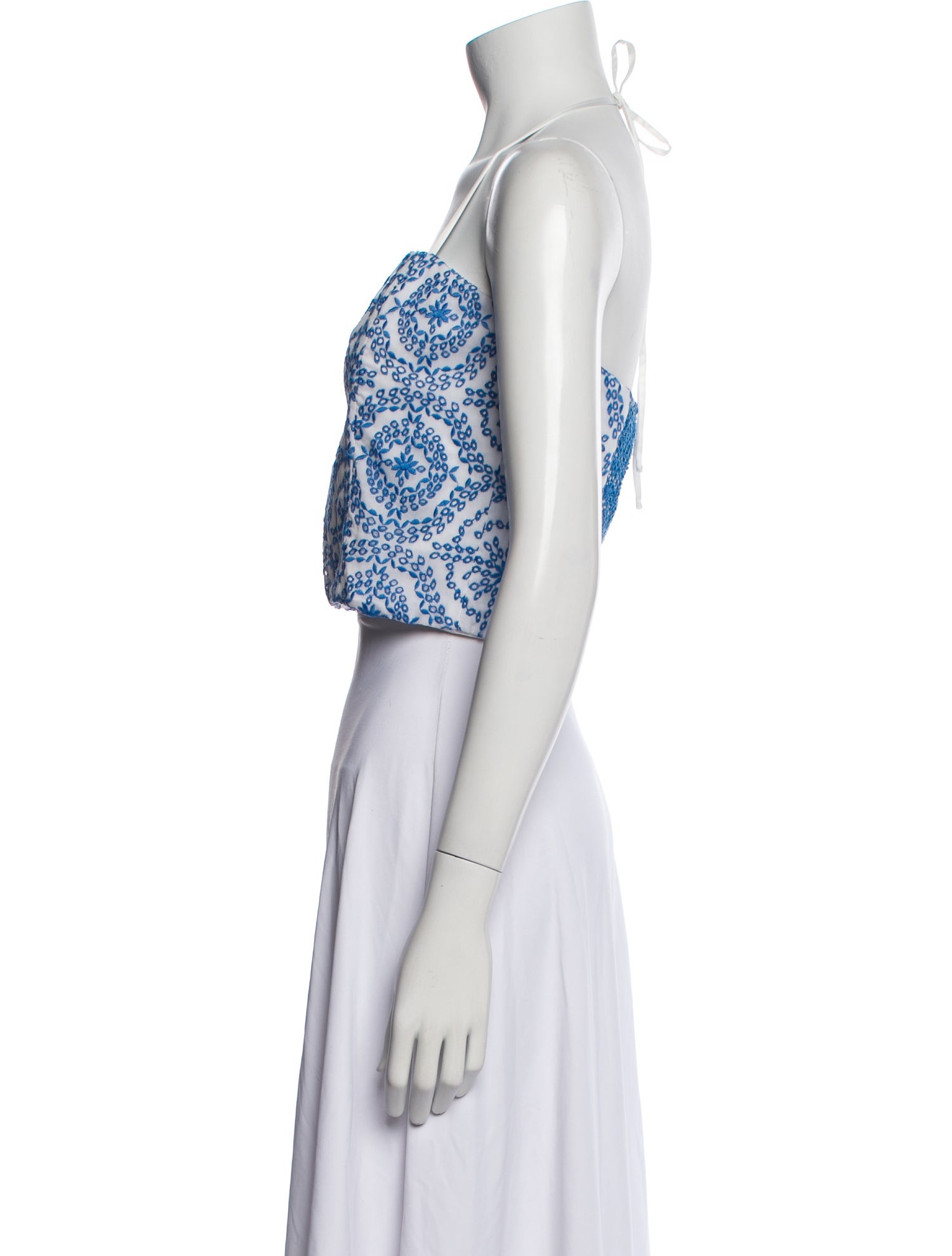 Alice + Olivia Paisley Print Square Neckline Crop Top