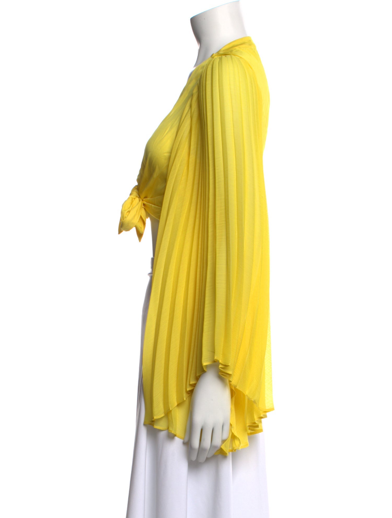 Alice + Olivia V-Neck Long Sleeve Crop Top