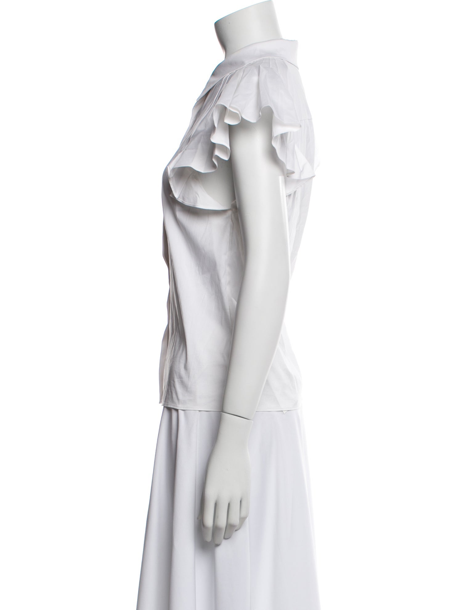 Alice + Olivia Short Sleeve Button-Up Top