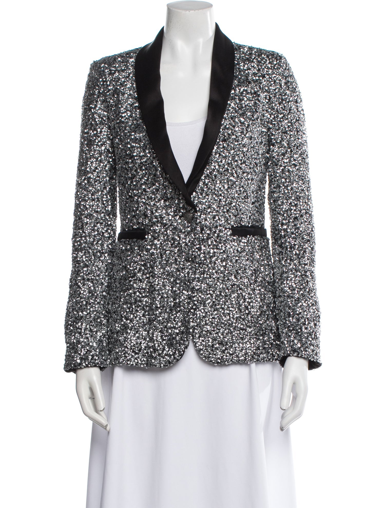 Alice + Olivia Sequin Printed Blazer