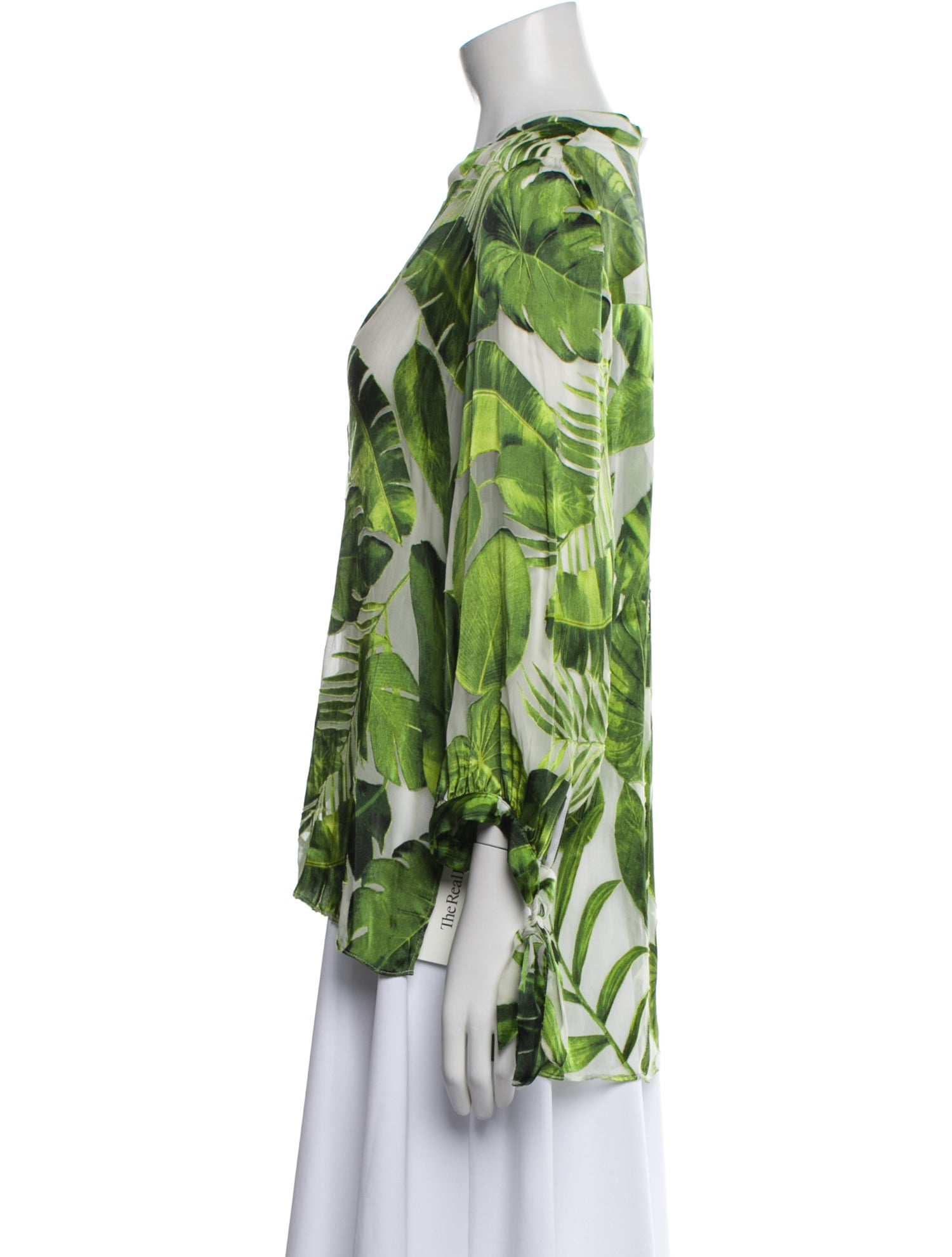 Alice + Olivia Printed V-Neck Blouse