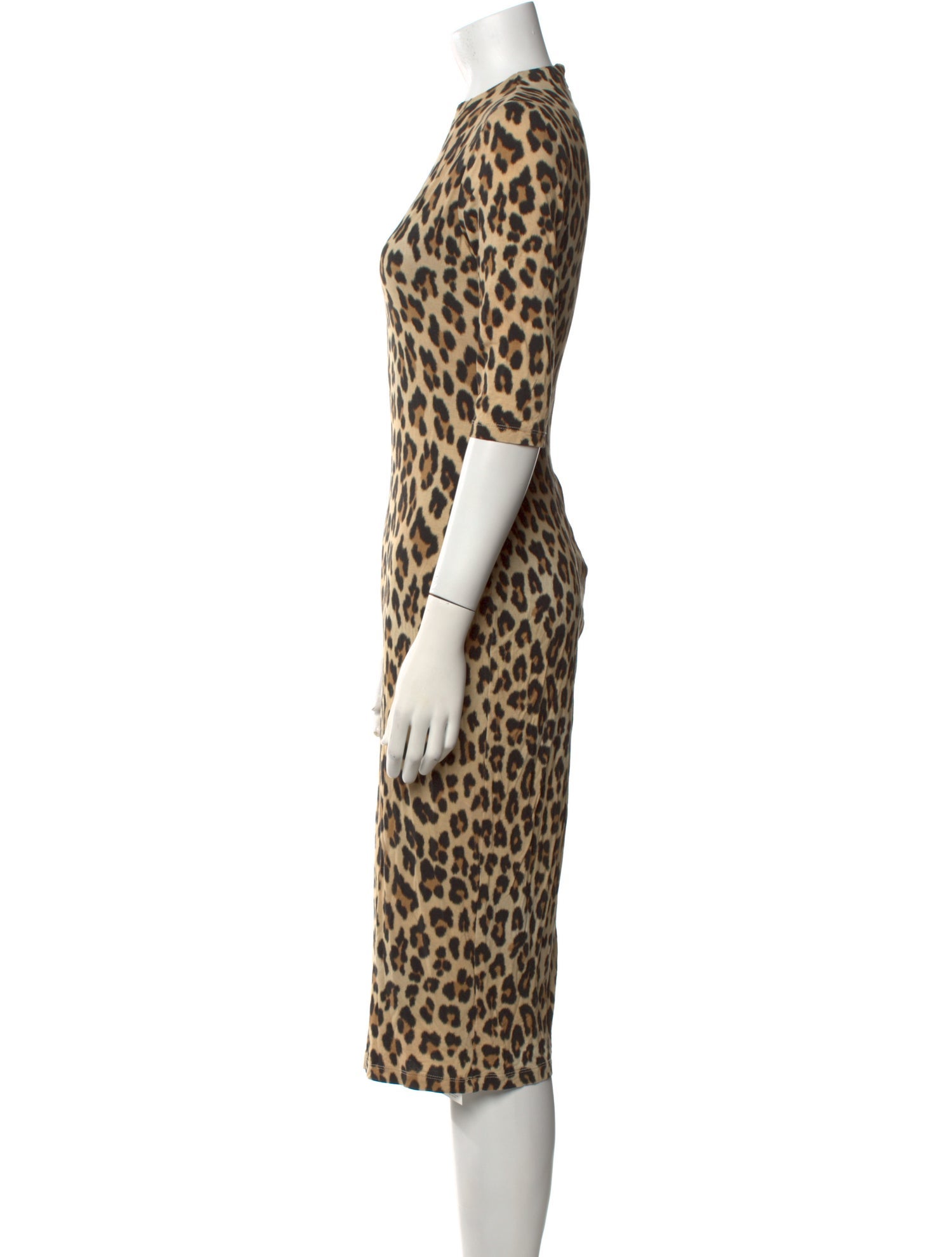 Alice + Olivia Animal Print Midi Length Dress